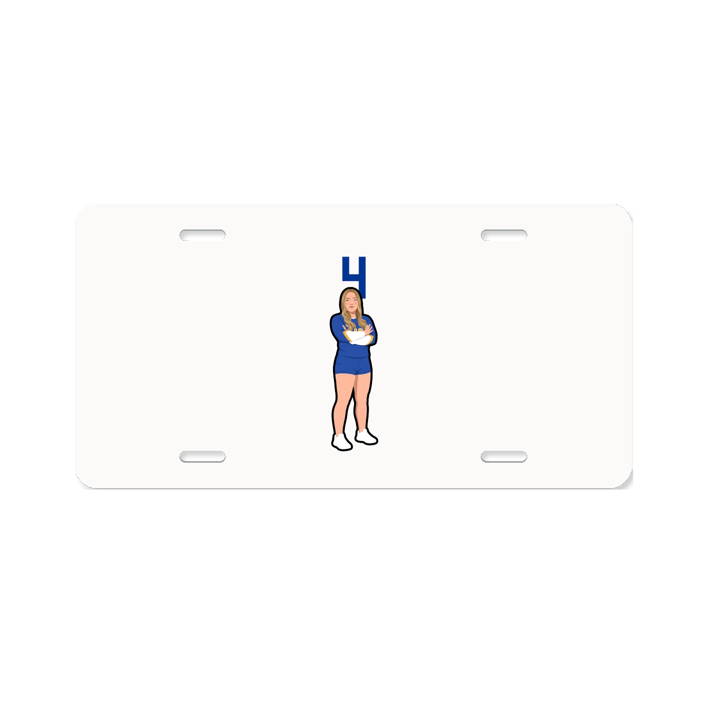 License Plate — Number Top in Classic
