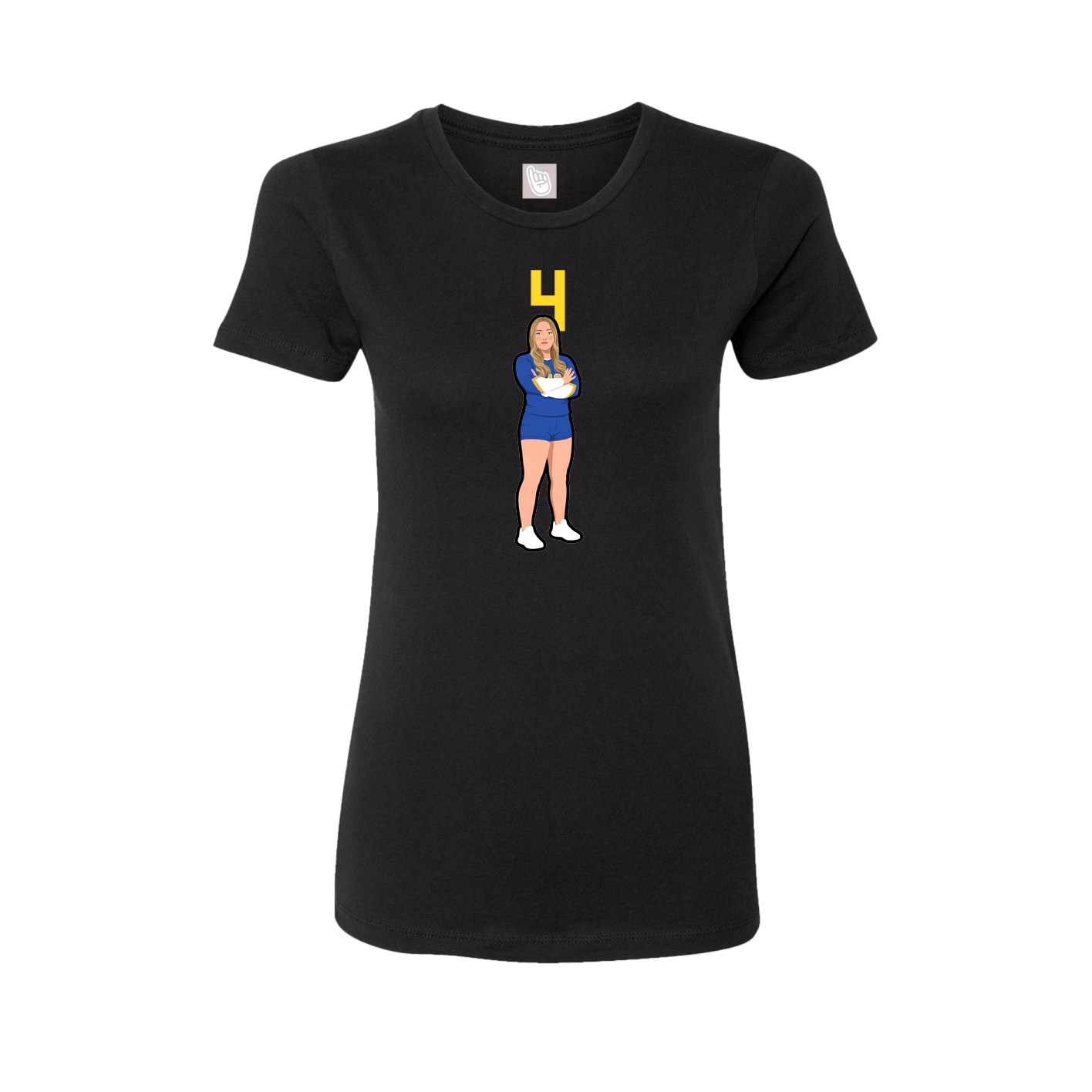 Womens Tee — Number Top in Black