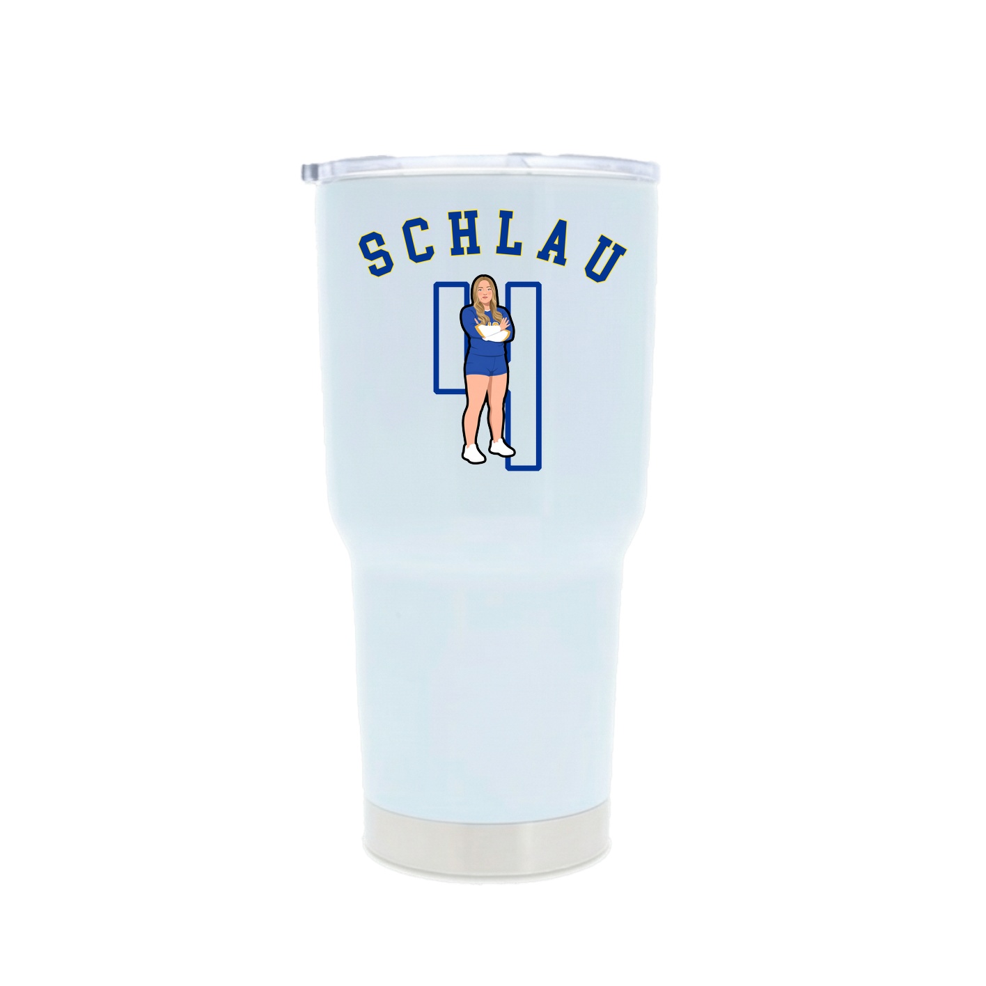 30oz Stainless Steel Tumbler — Shirsey Arch in White