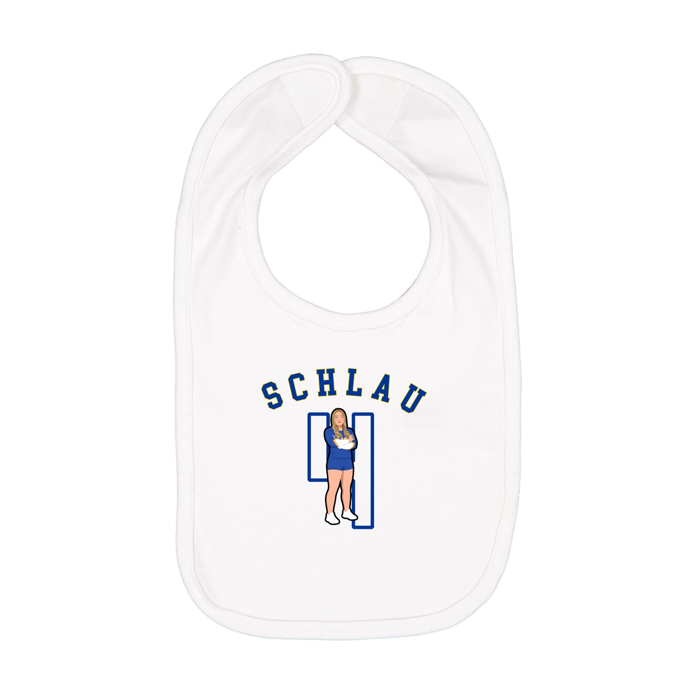 Infant Bib — Shirsey Arch in White