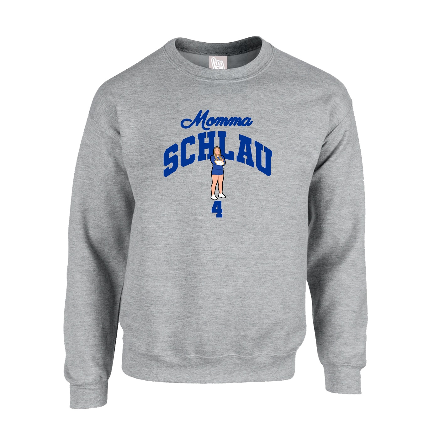 Fleece Crew — Mothers Day Arch in Grey