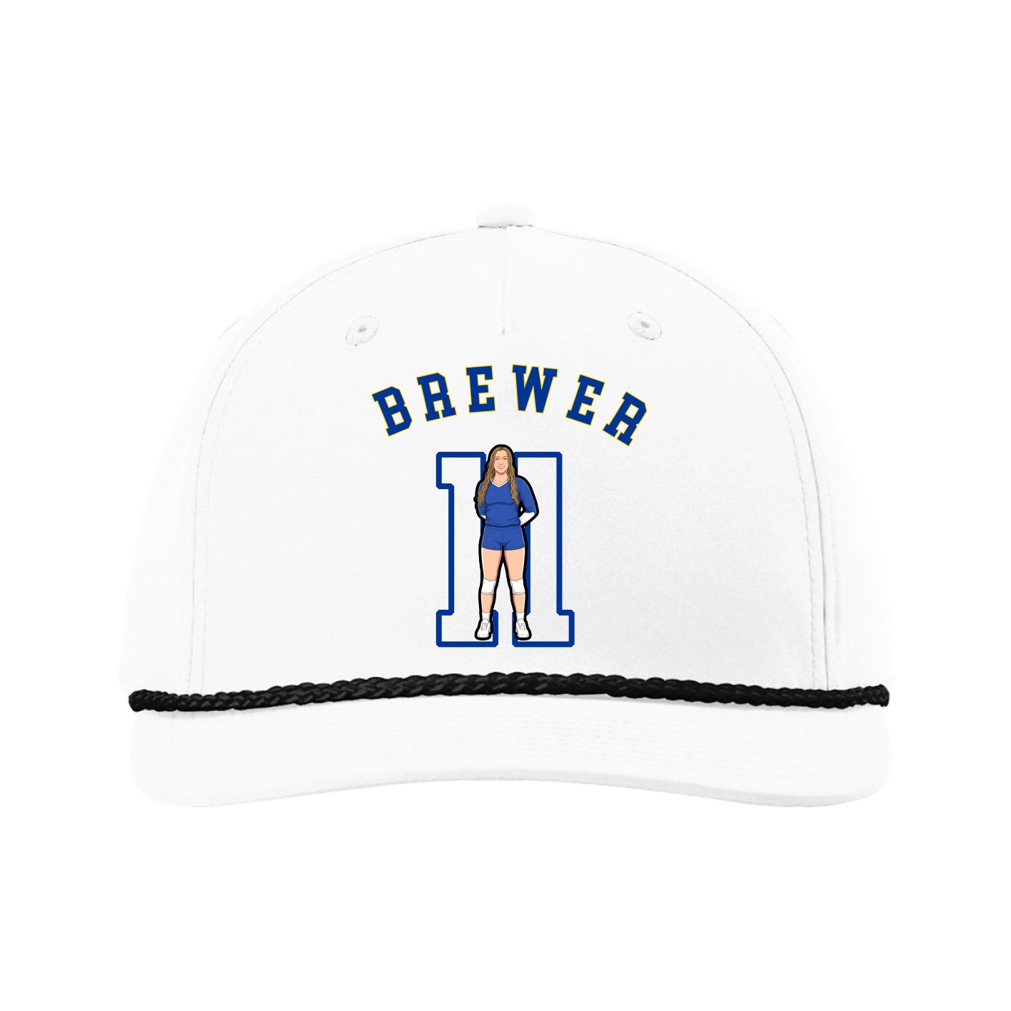 Five-Panel Classic Rope Cap — Shirsey Arch in White