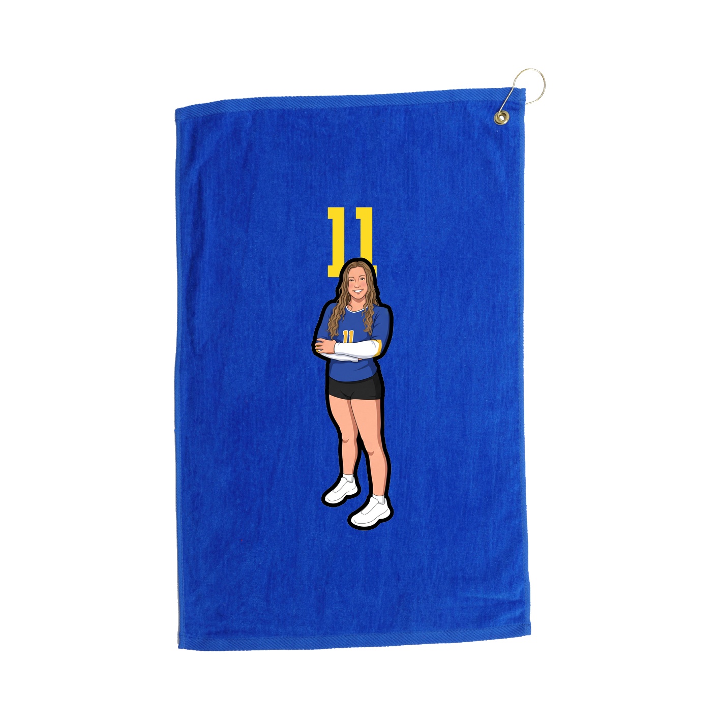 Golf Towel — Number Top in Royal