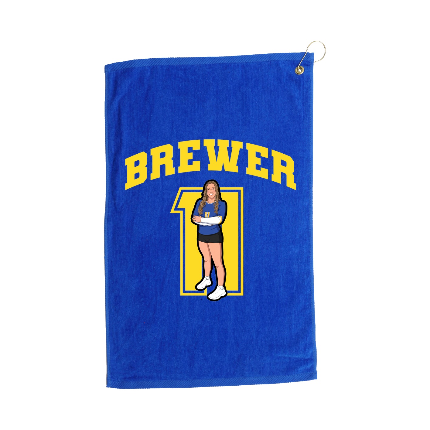 Golf Towel — Number in Royal