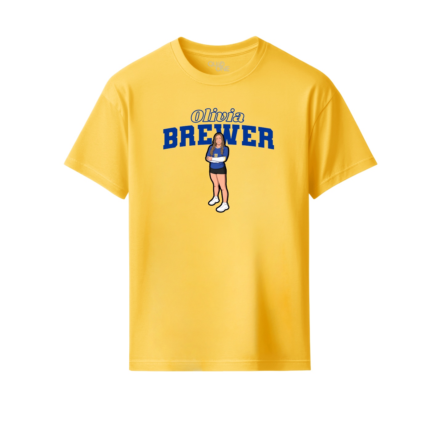 Youth Tee — Name Arch in Yellow
