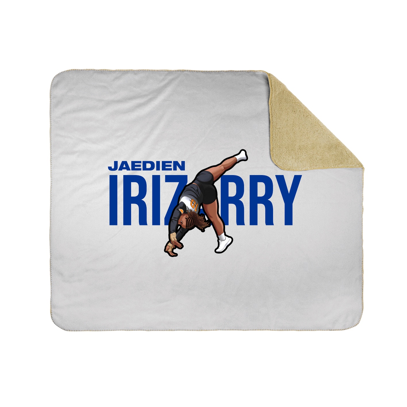 Throw Blanket — Player Name in White
