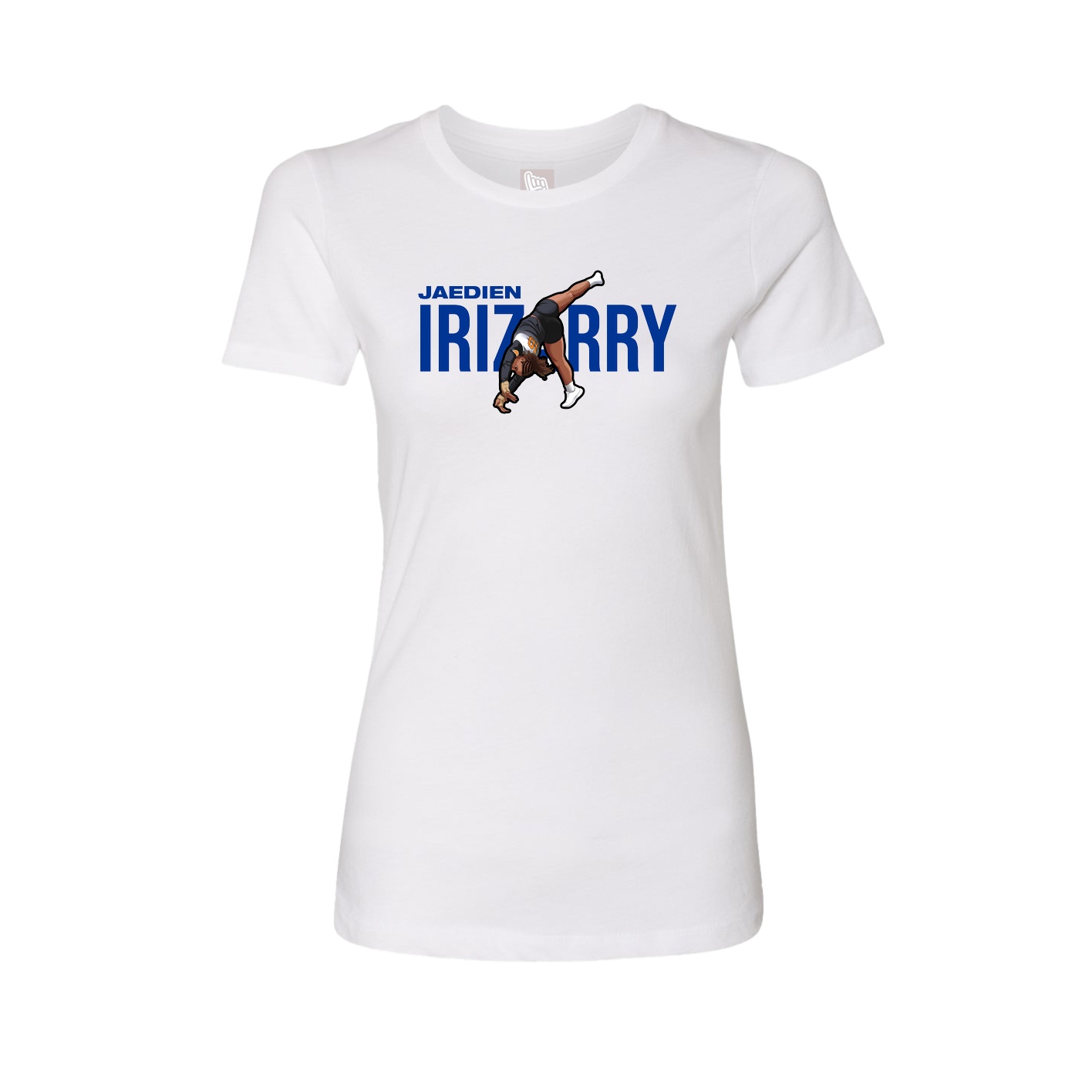 Fitted Women's Tee — Player Name in White