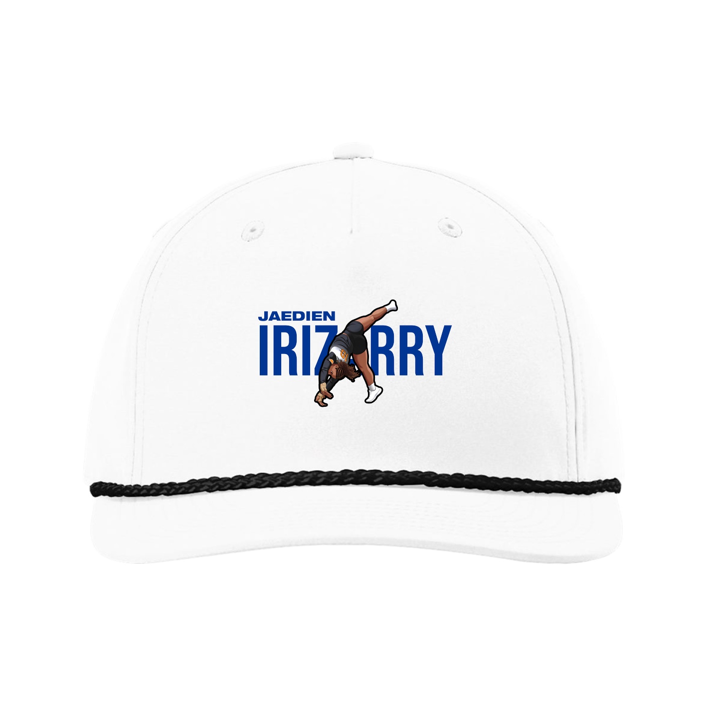 Five-Panel Classic Rope Cap — Player Name in White