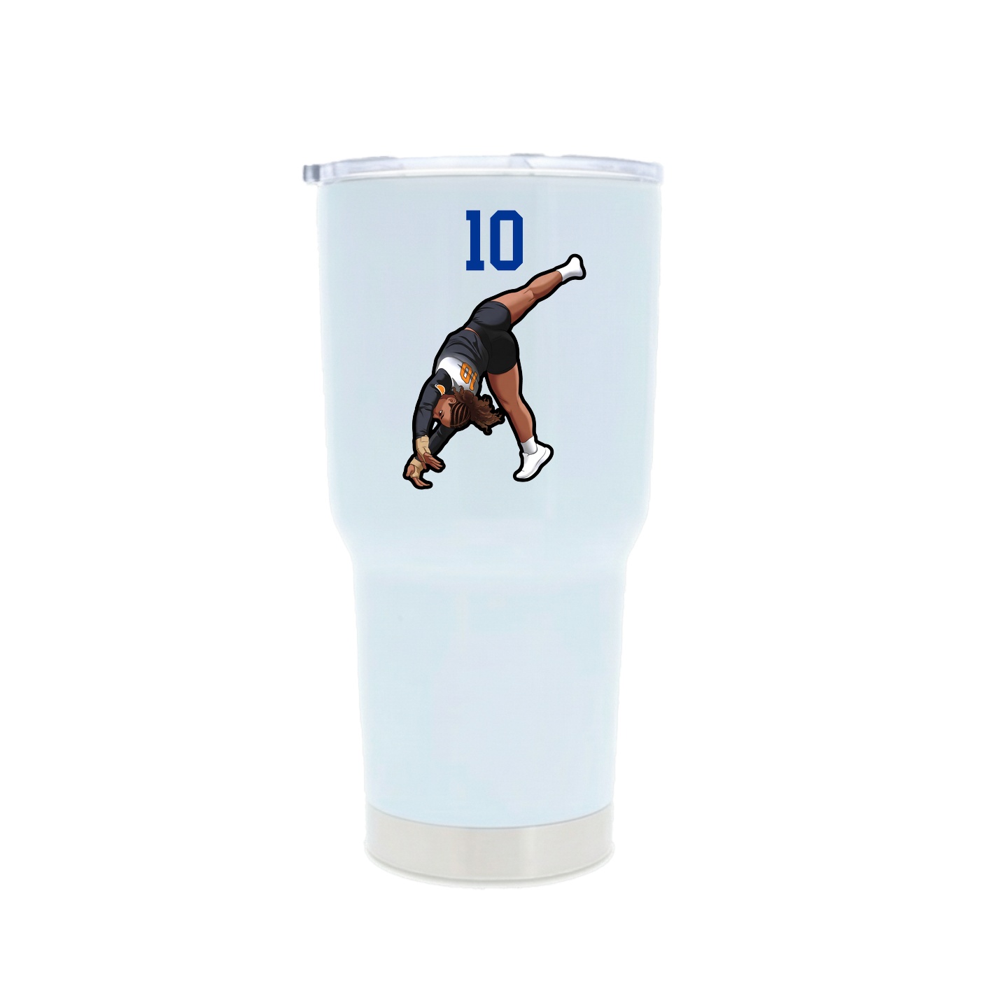 30oz Stainless Steel Tumbler — Number Top in White