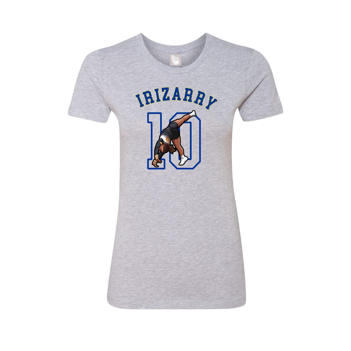 Fitted Women's Tee — Shirsey Arch in Grey