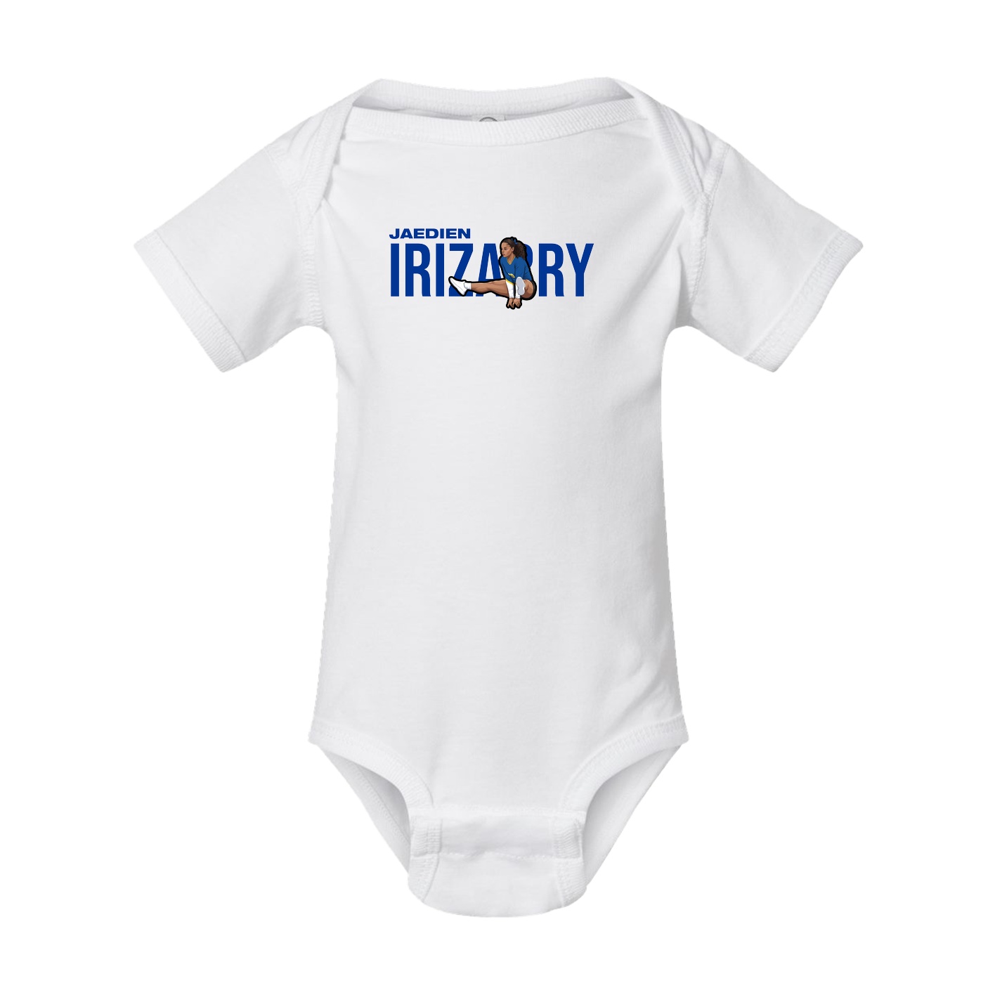 Baby Onesie — Player Name in White