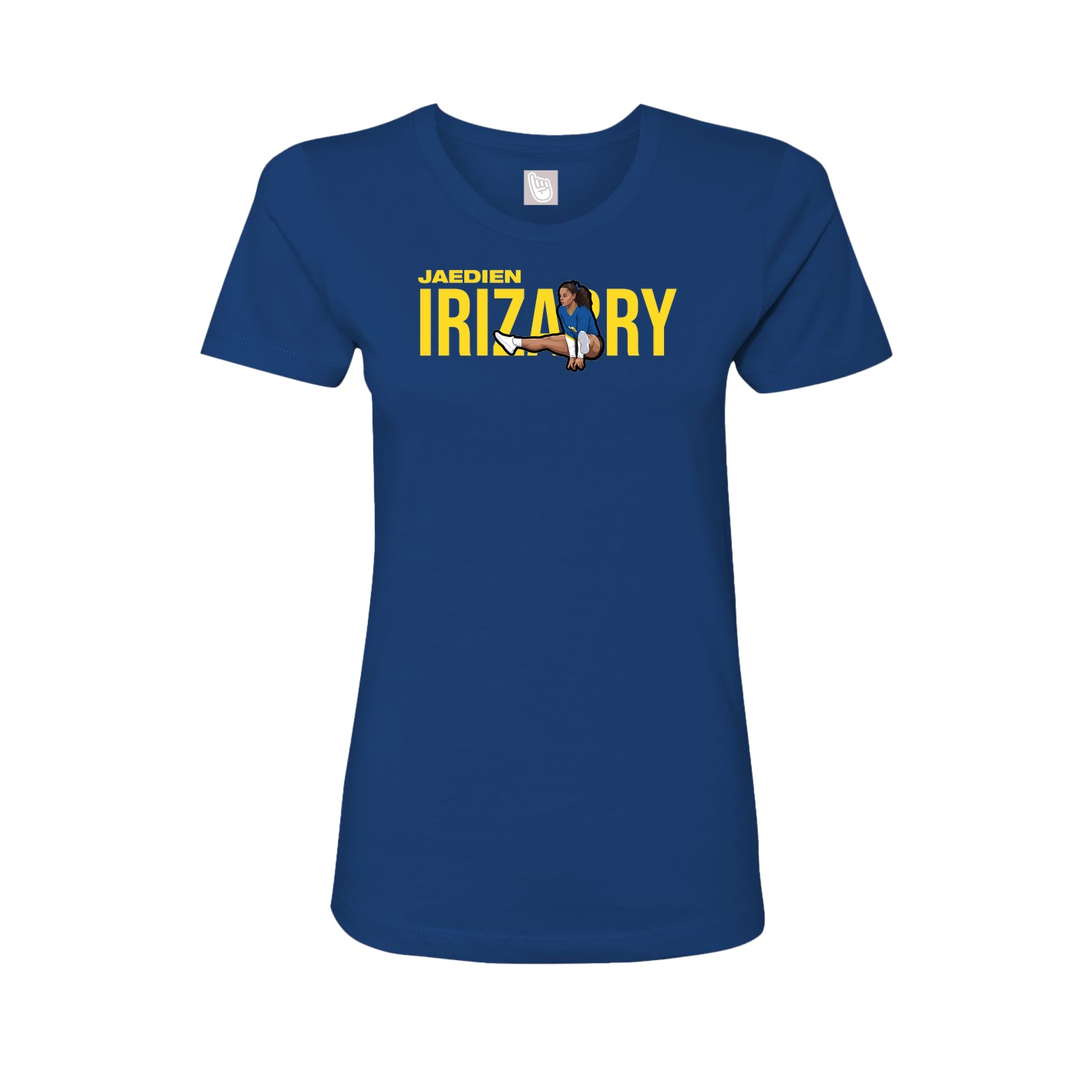 Fitted Women's Tee — Player Name in Royal