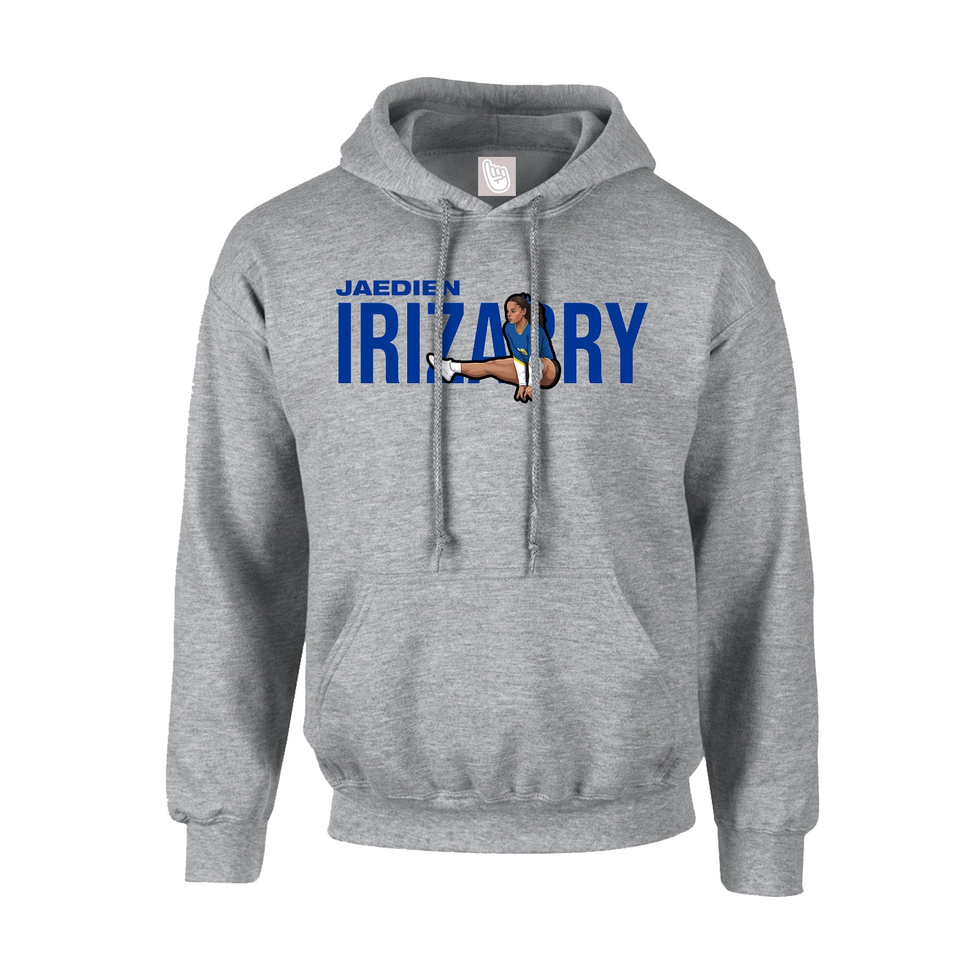 Youth Hoodie — Player Name in Grey