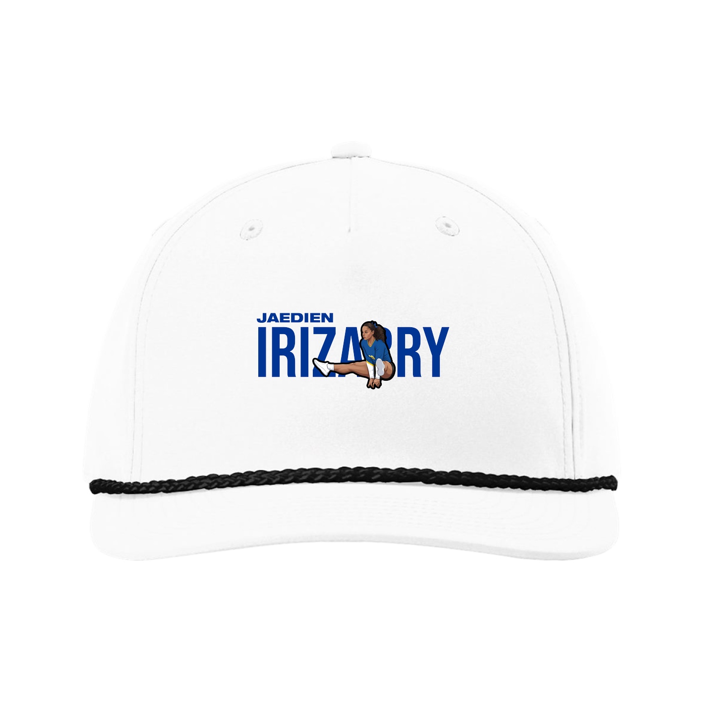 Five-Panel Classic Rope Cap — Player Name in White