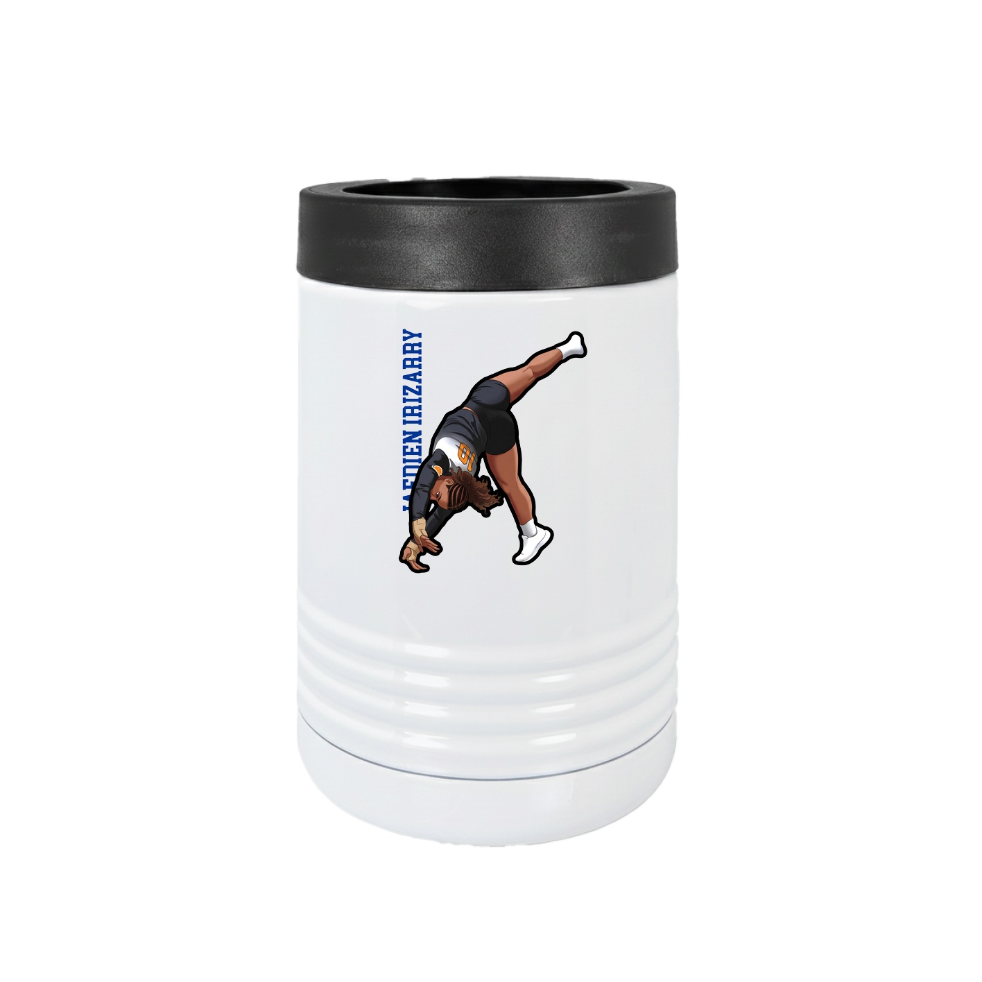 Beverage Holder — Name Vertical in White