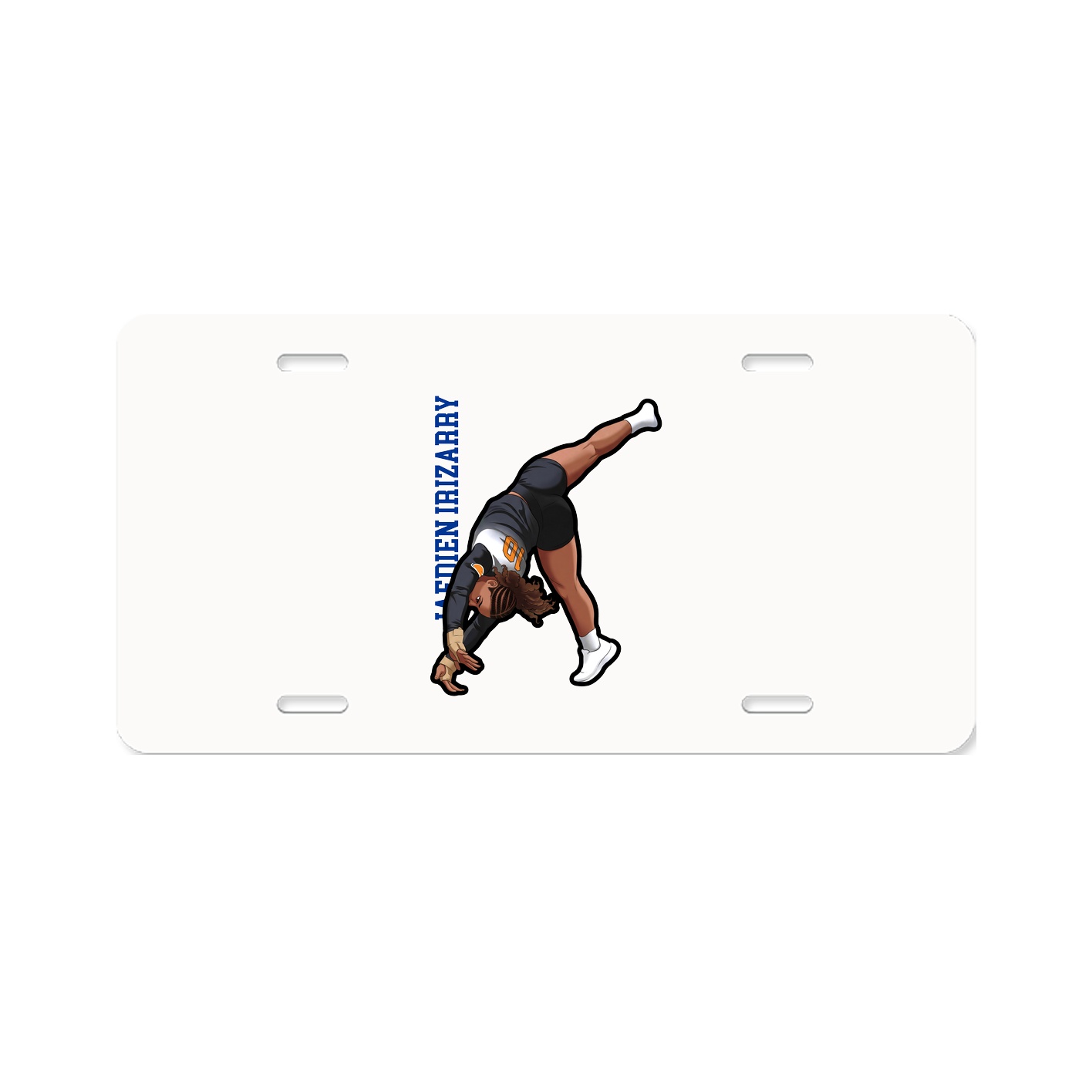 License Plate — Name Vertical in Classic
