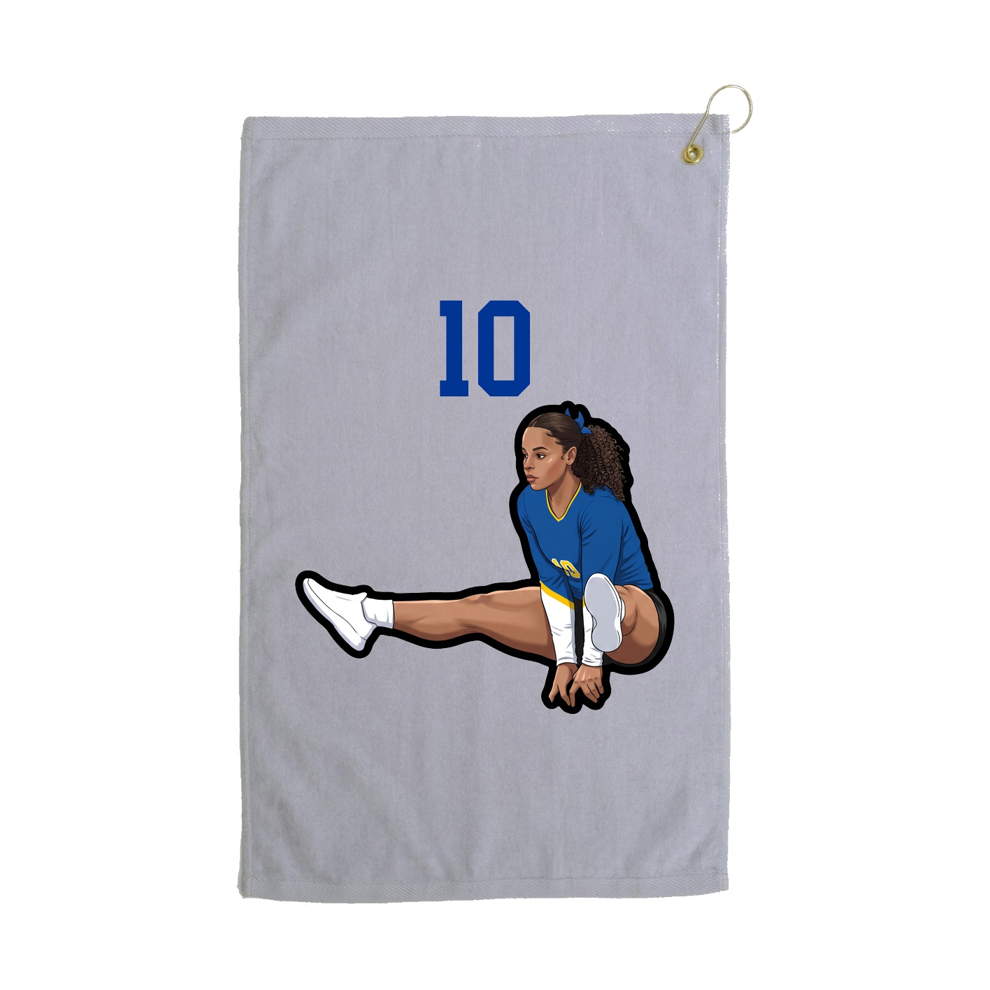 Golf Towel — Number Top in Grey