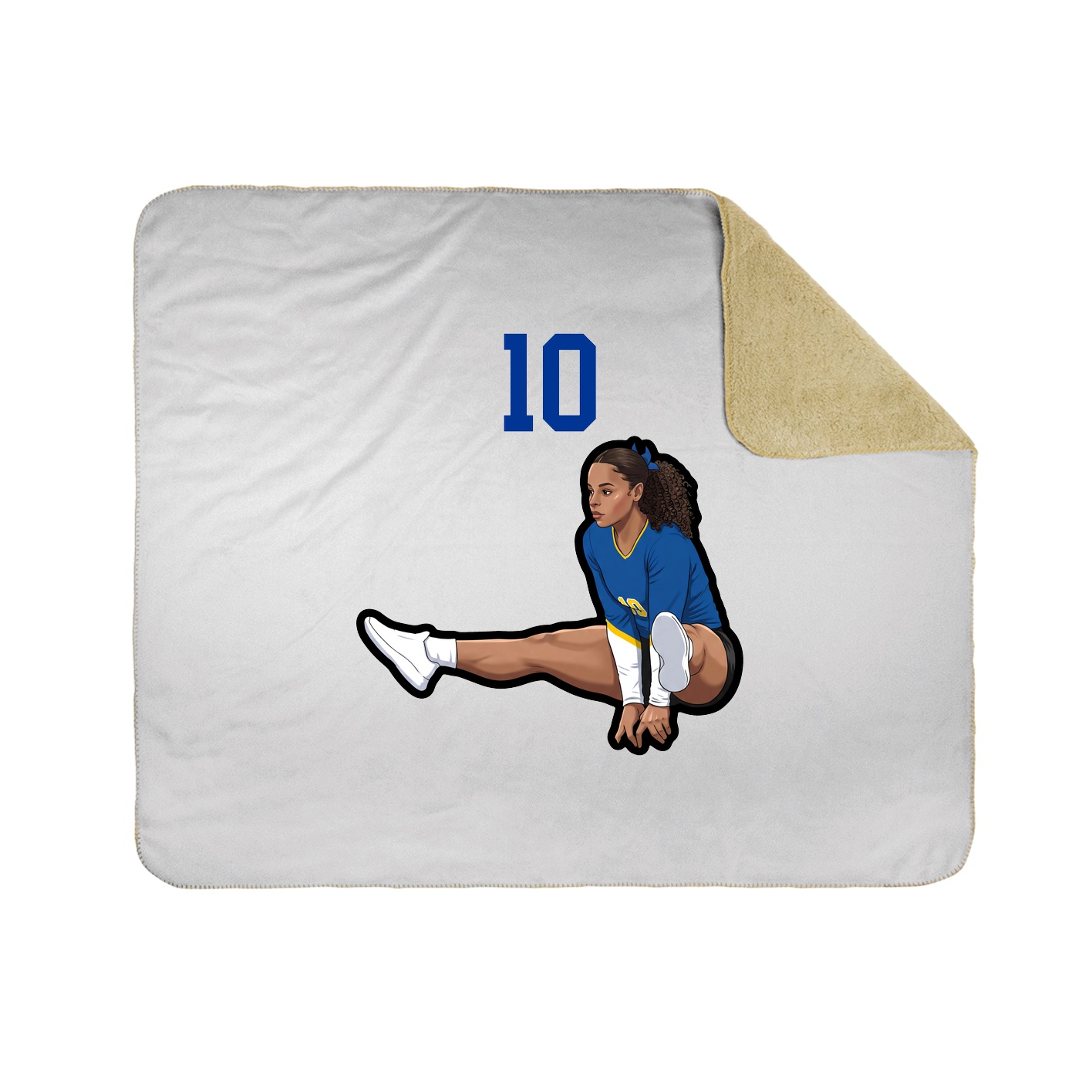 Throw Blanket — Number Top in White