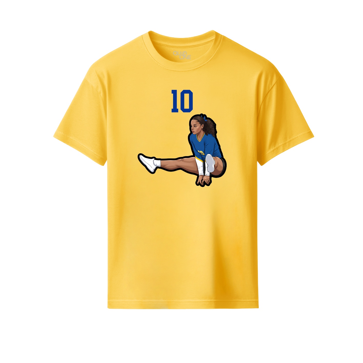 Youth Tee — Number Top in Yellow