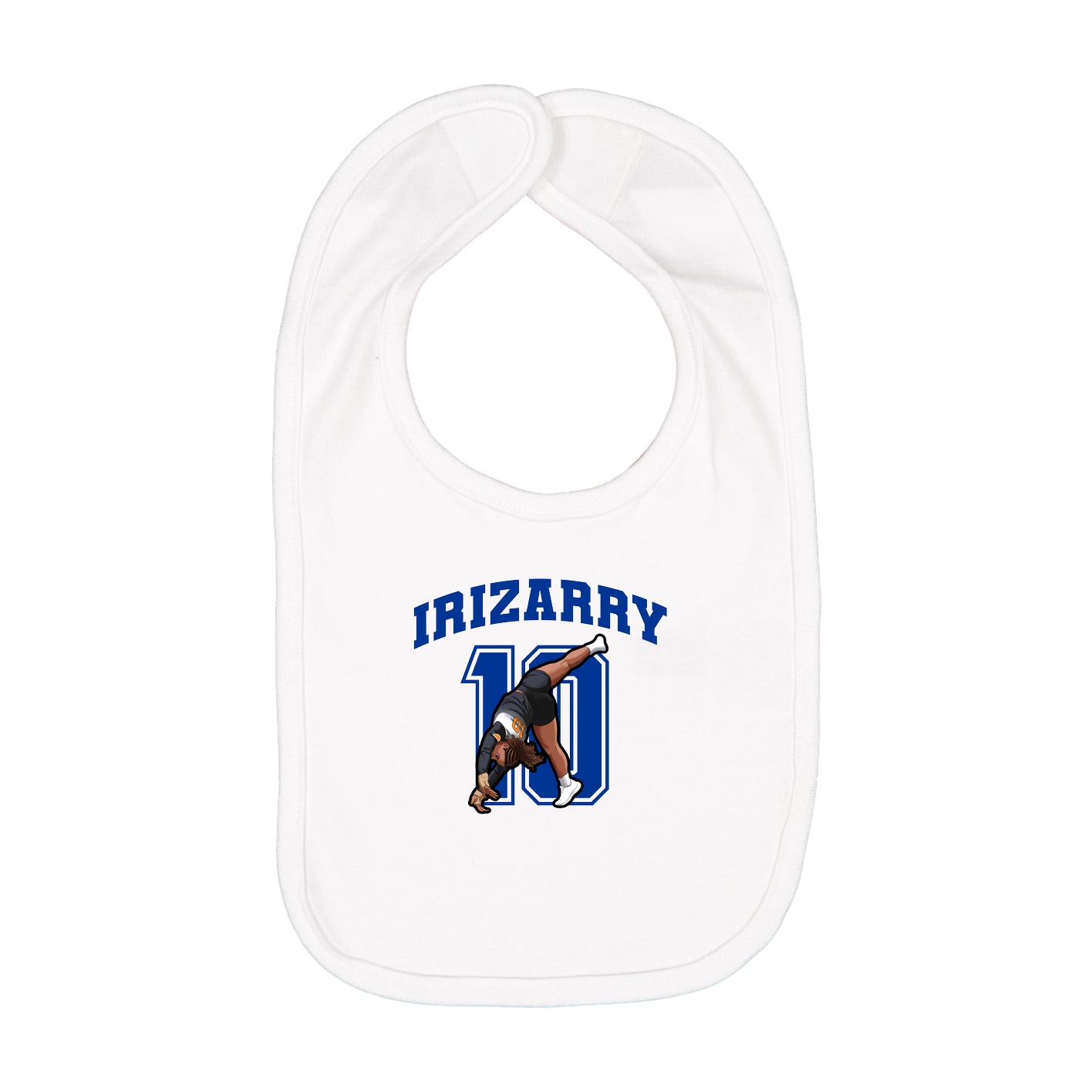 Infant Bib — Number in White