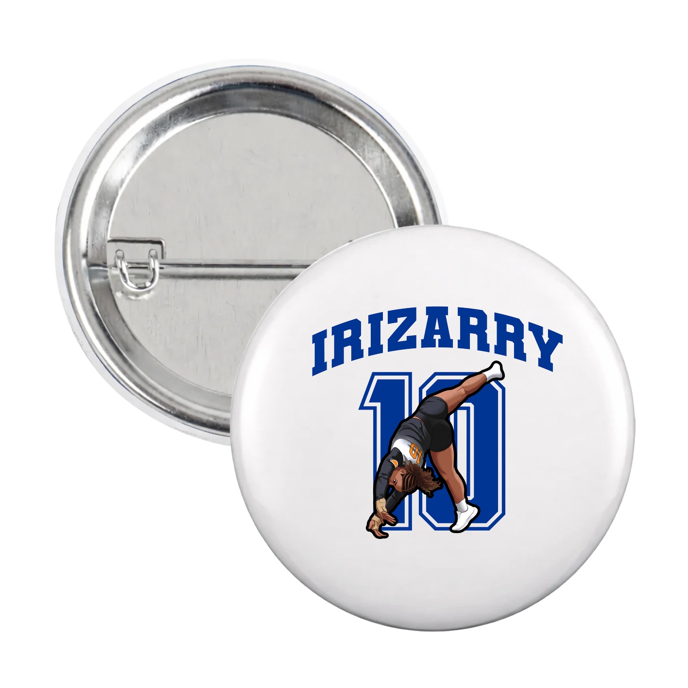 Game Day Button — Number in White