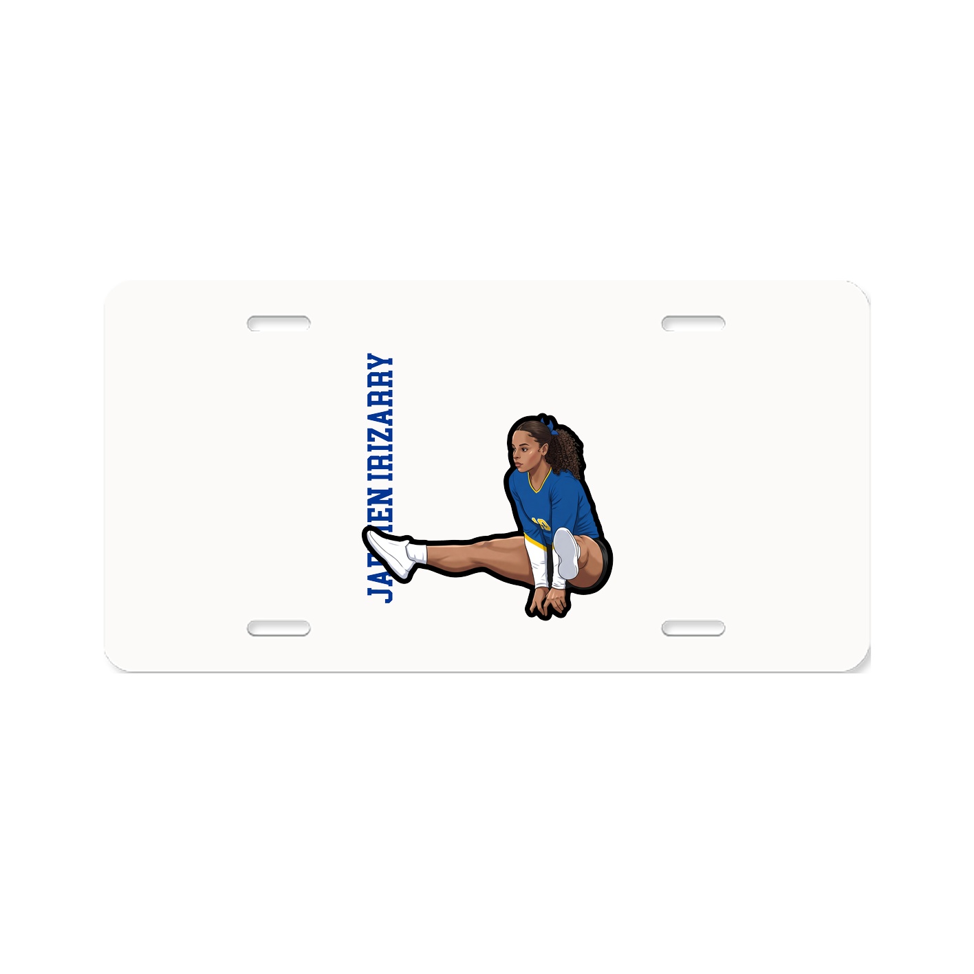 License Plate — Name Vertical in Classic