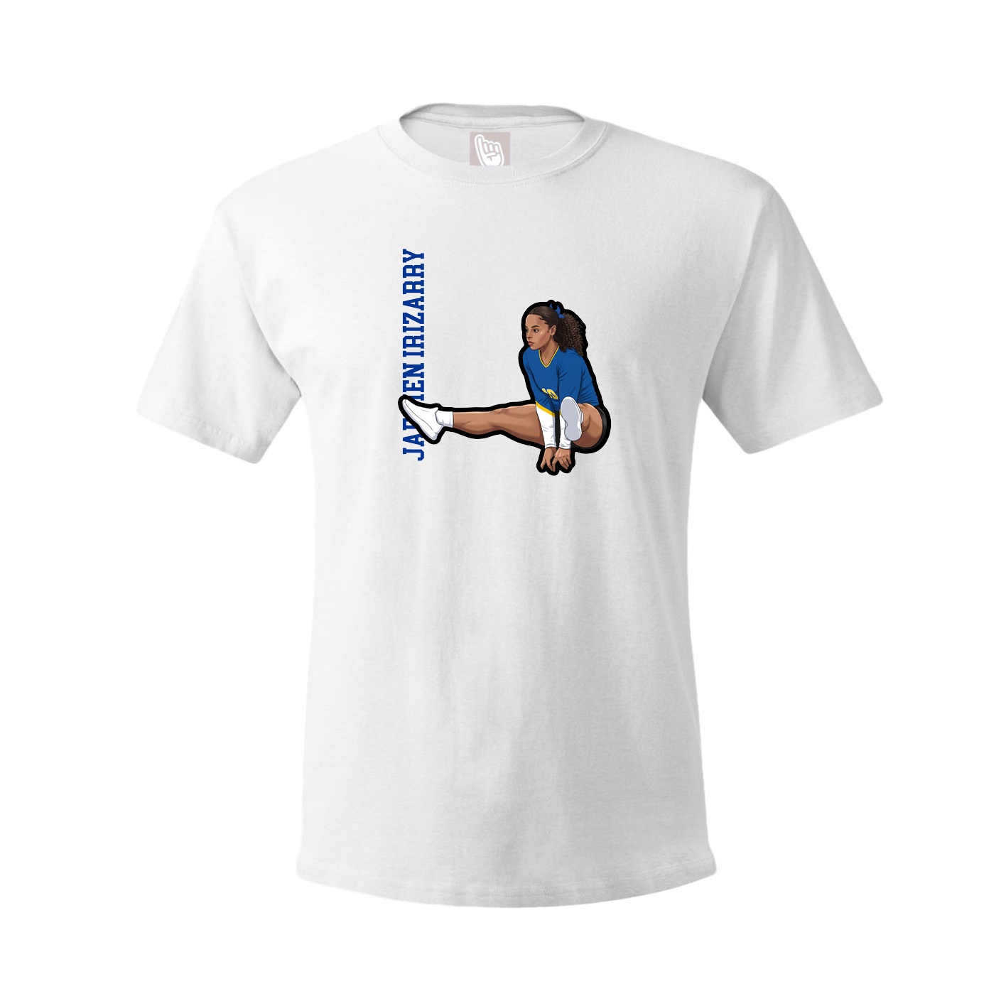 Youth Tee — Name Vertical in White
