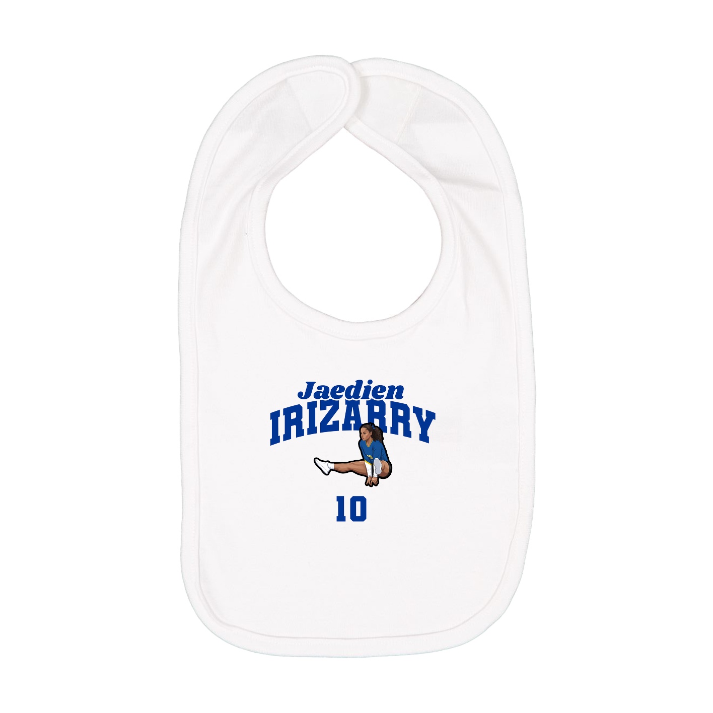 Infant Bib — Signature Arch in White