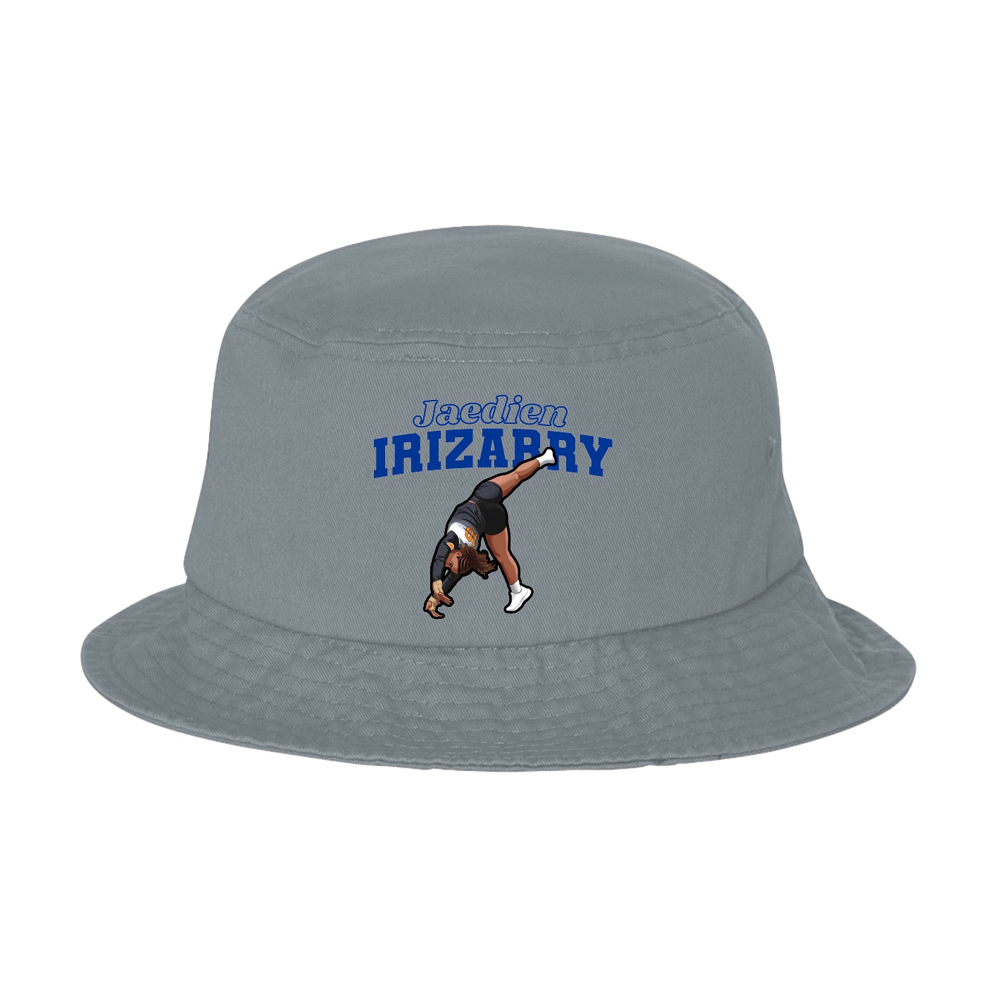 Bucket Cap — Name Arch in Grey
