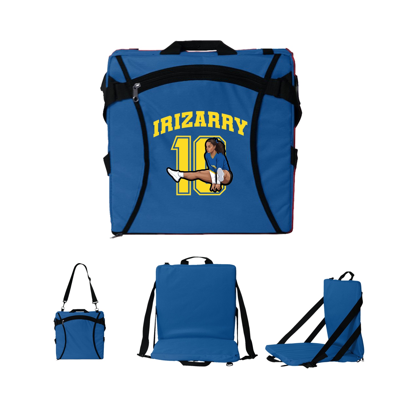 Folding Stadium Seat — Number in Royal