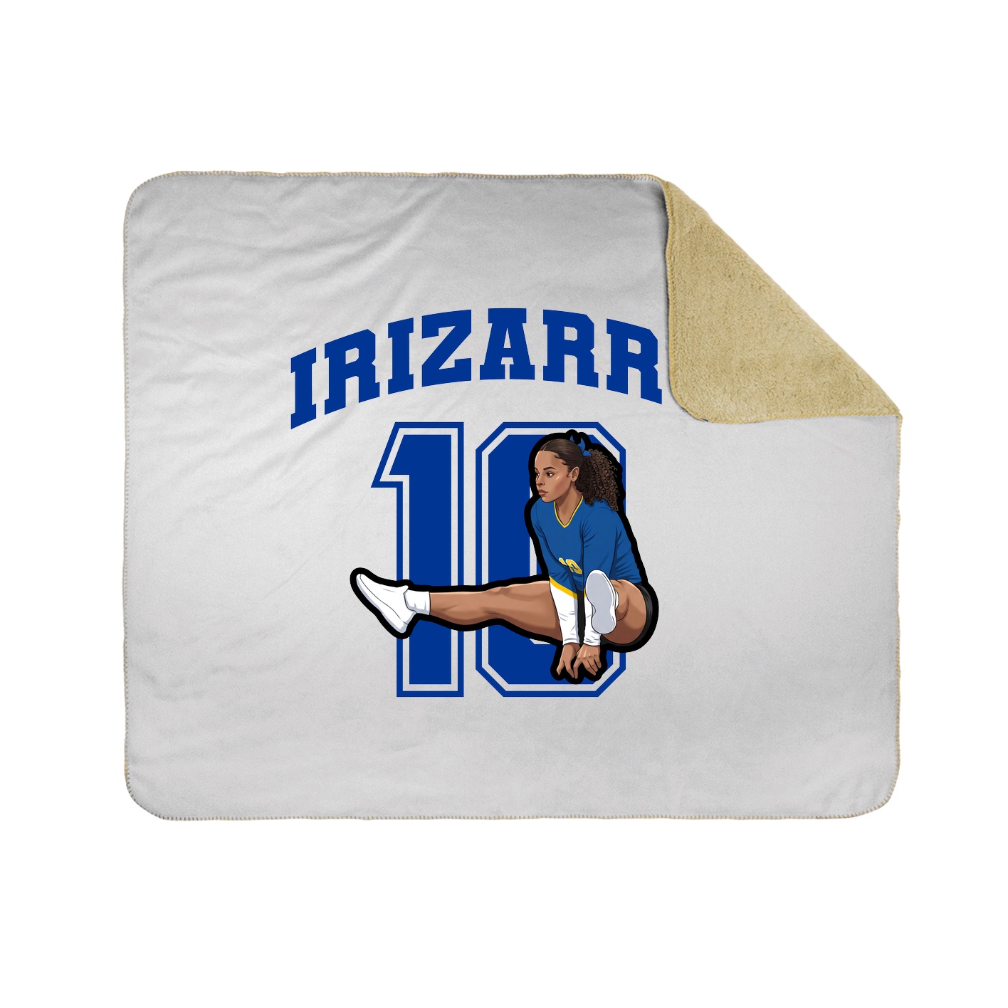 Throw Blanket — Number in White