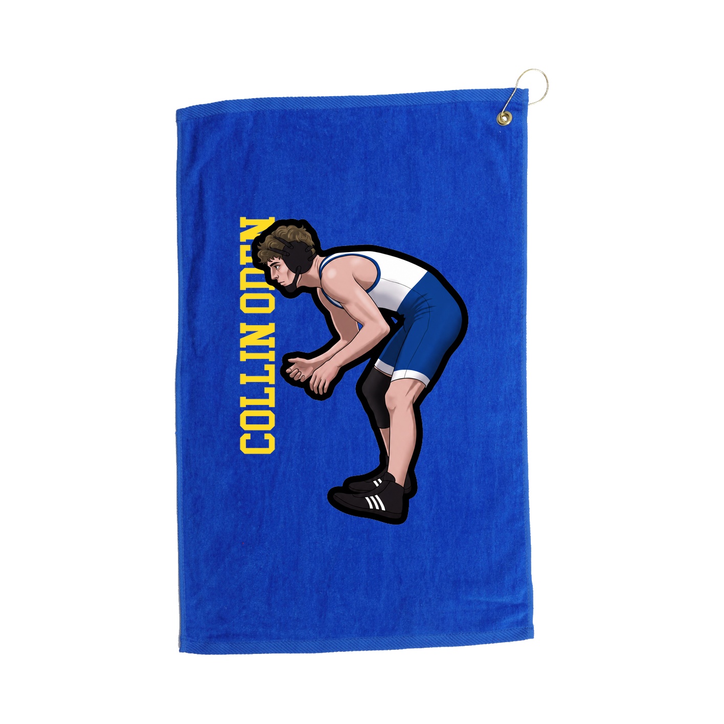 Golf Towel — Name Vertical in Royal