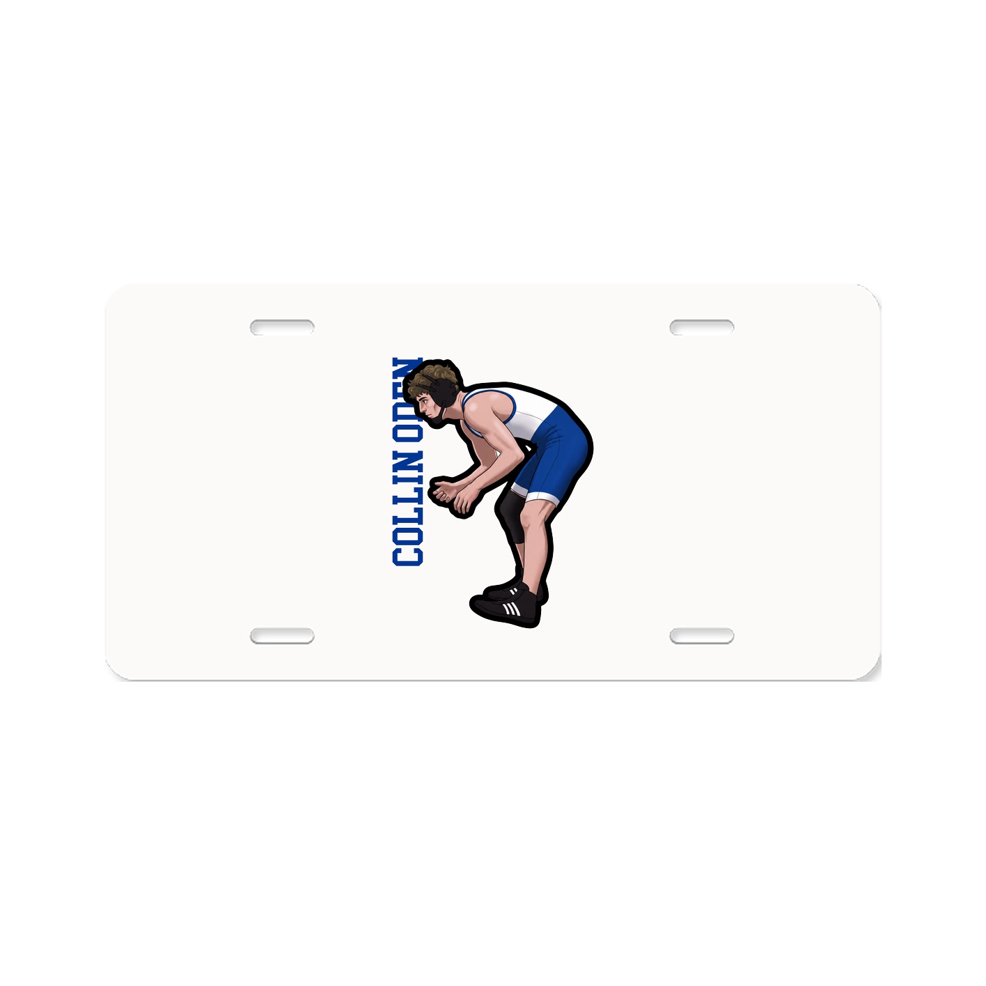 License Plate — Name Vertical in Classic