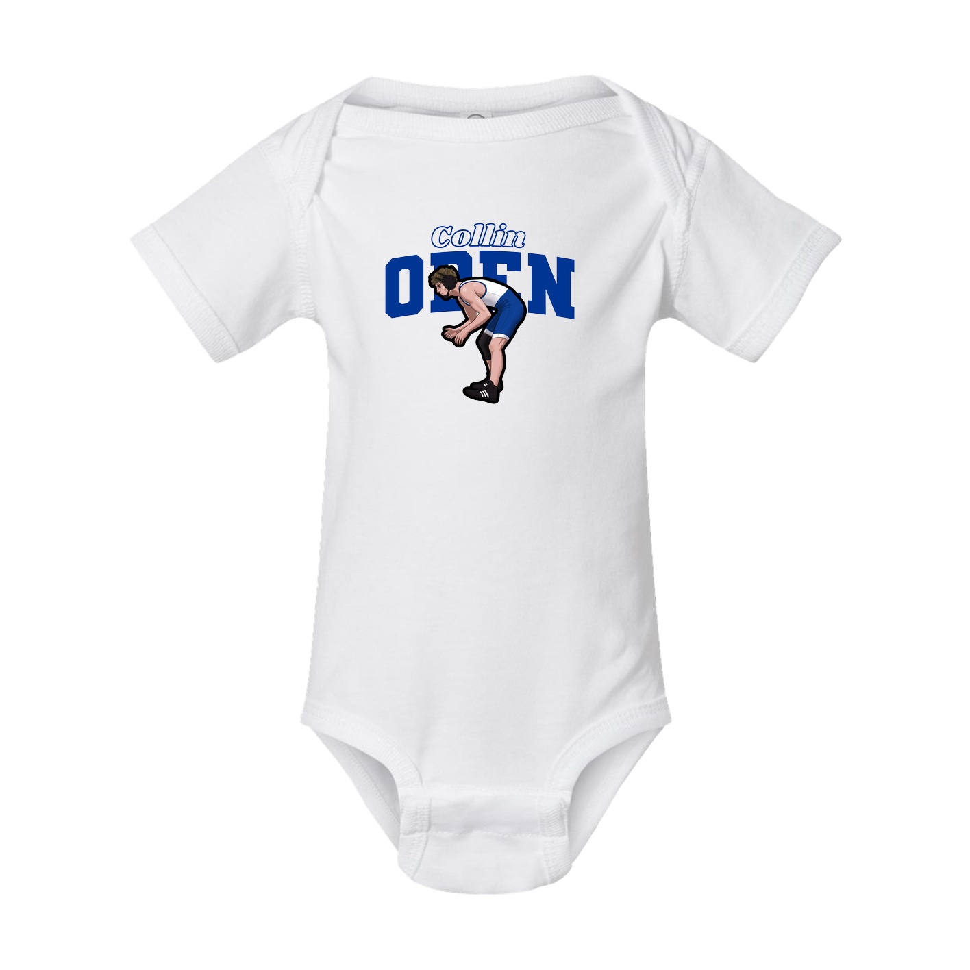 Baby Onesie — Name Arch in White