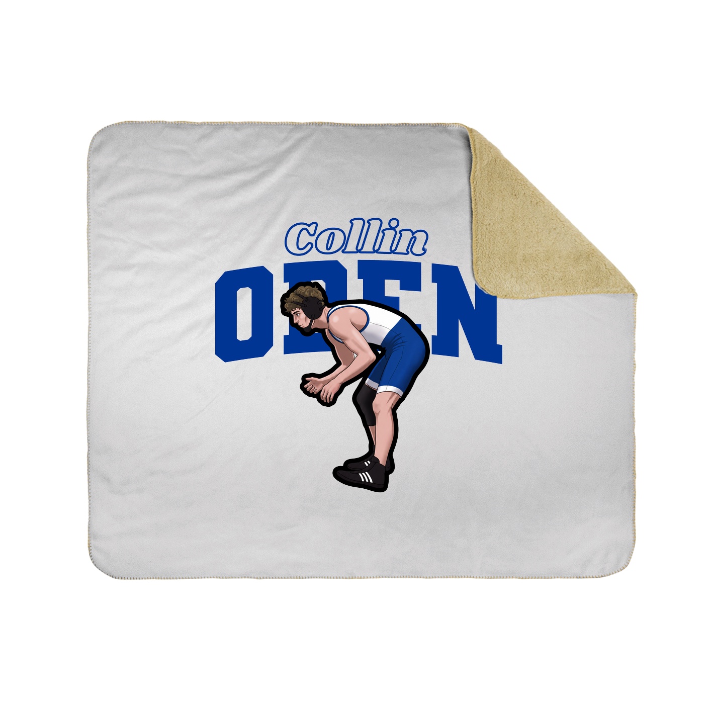 Throw Blanket — Name Arch in White