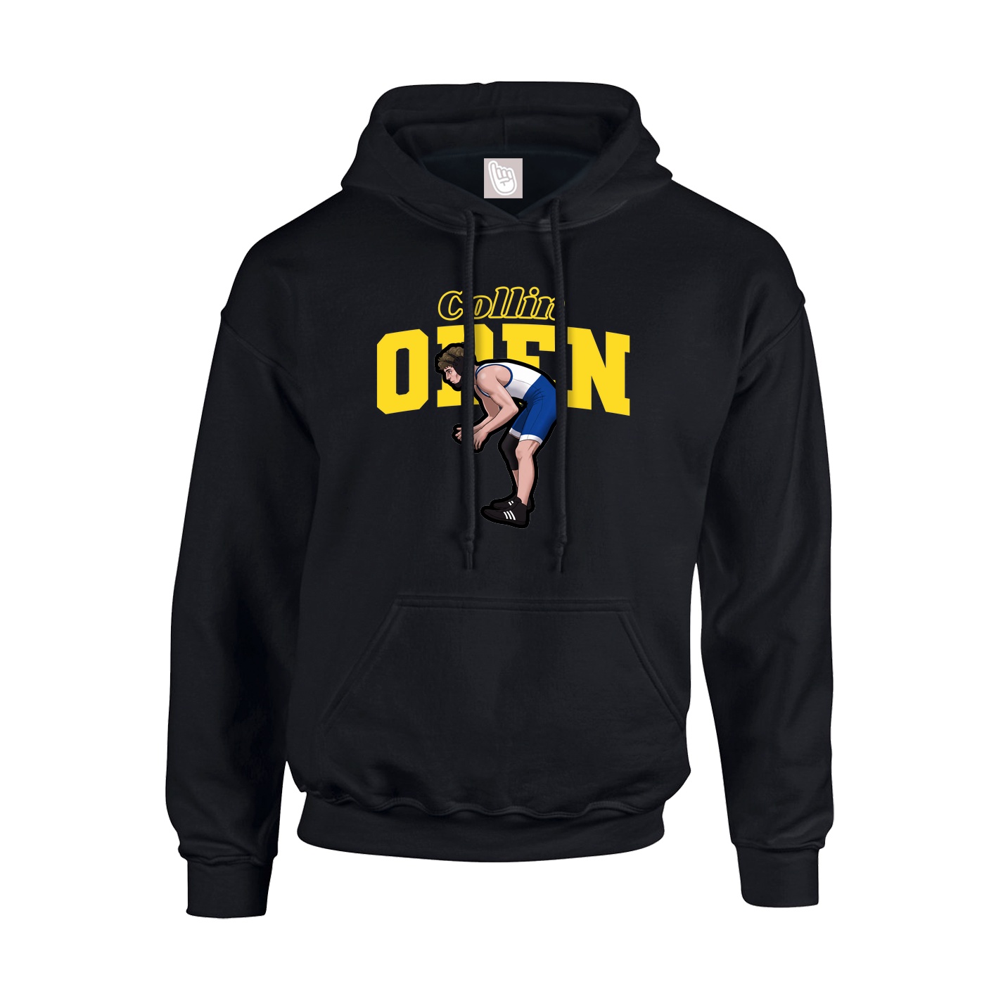 Youth Hoodie — Name Arch in Black