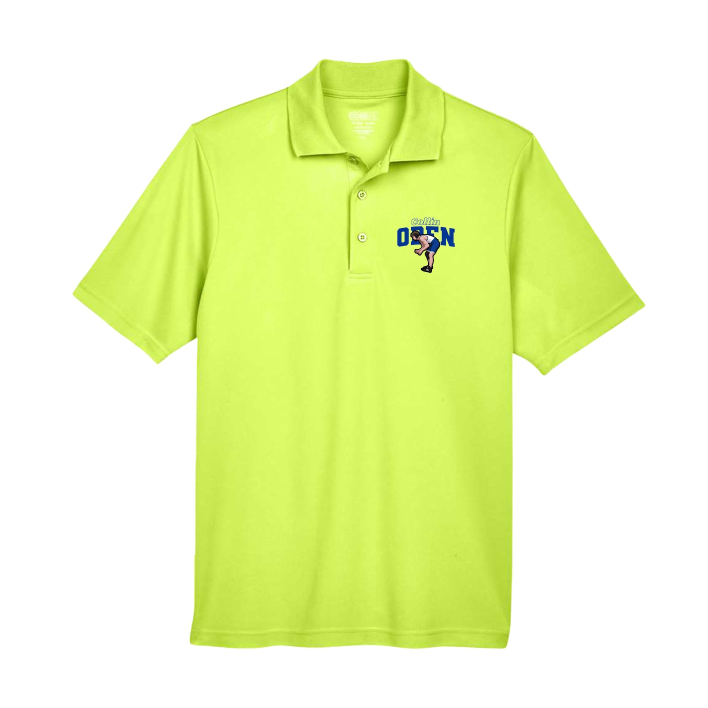 Performance Polo — Name Arch in Yellow