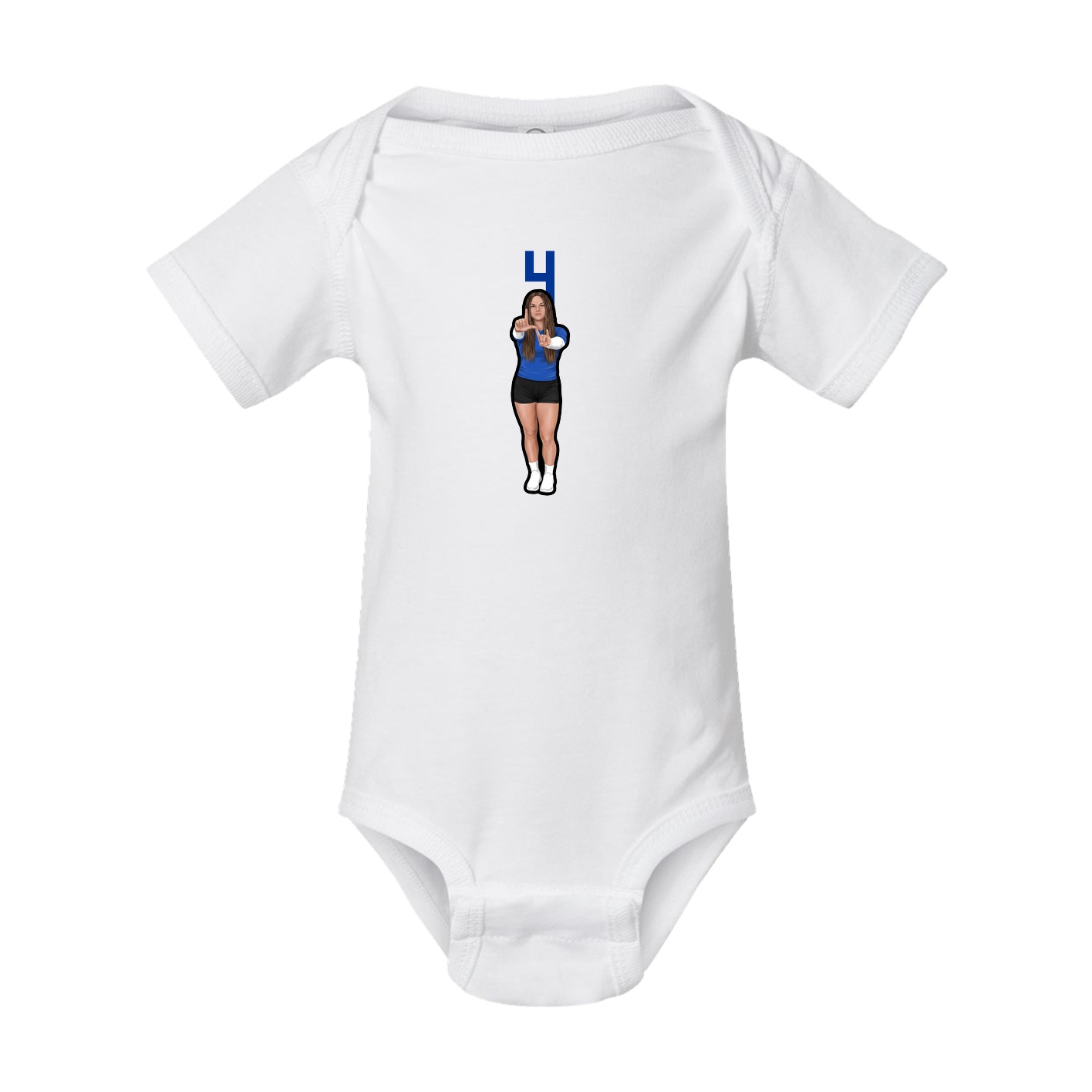Baby Onesie — Number Top in White