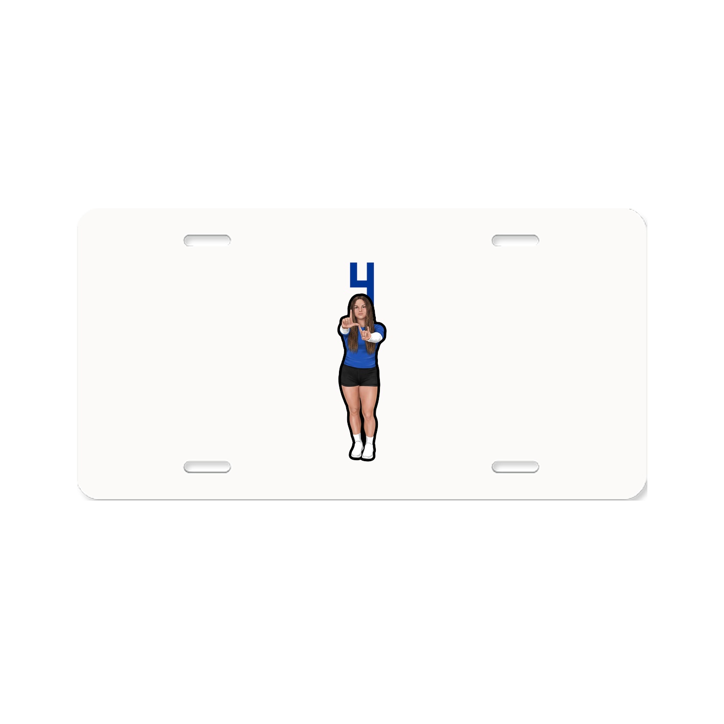License Plate — Number Top in Classic