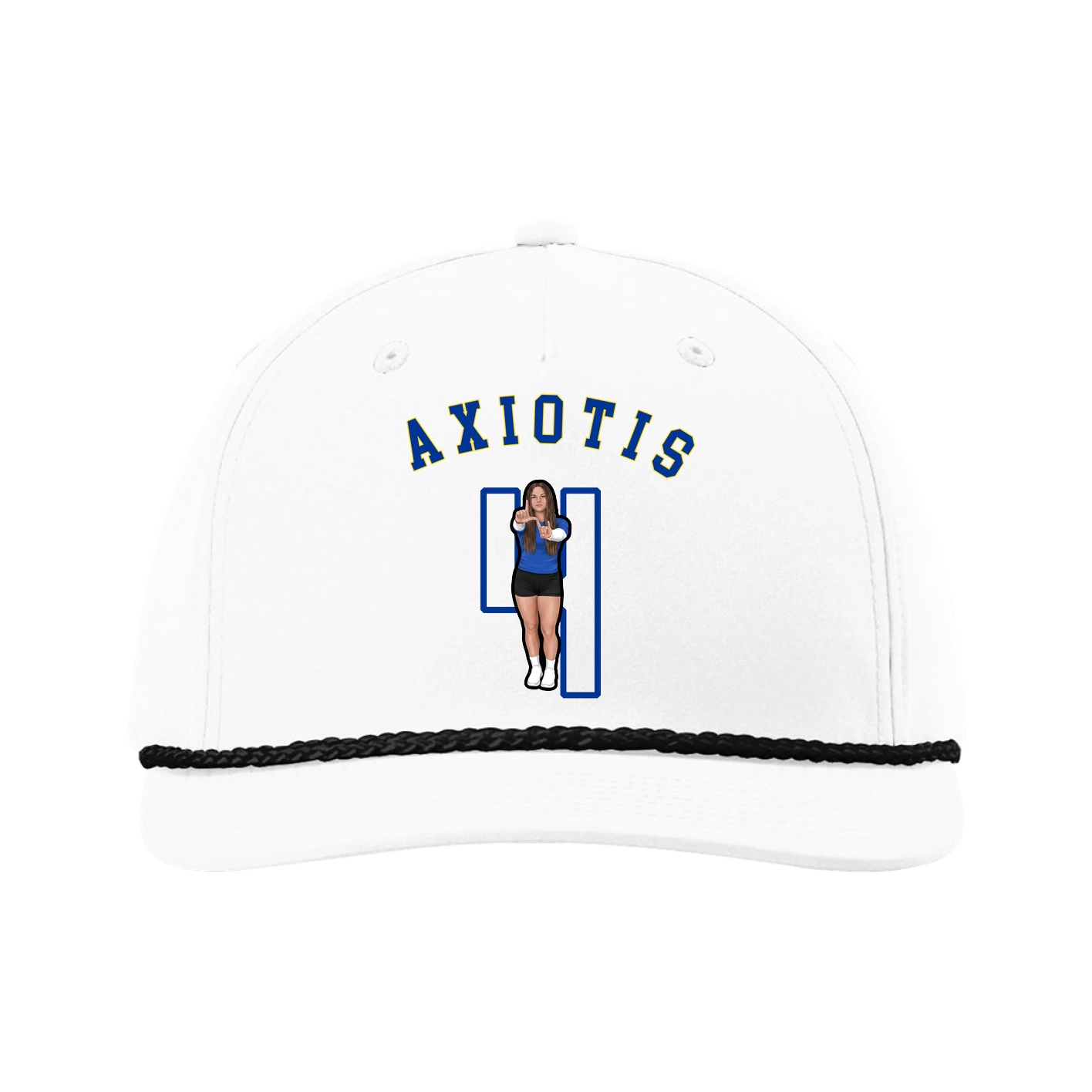 Five-Panel Classic Rope Cap — Shirsey Arch in White