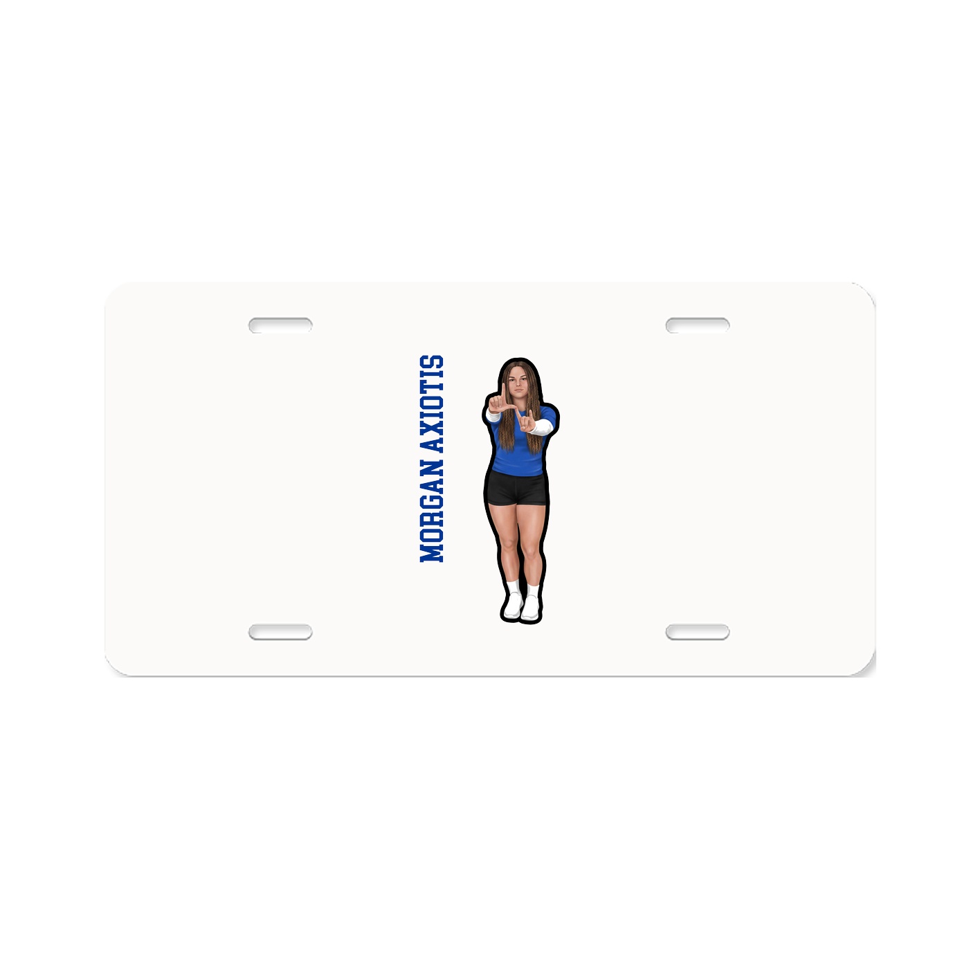 License Plate — Name Vertical in Classic