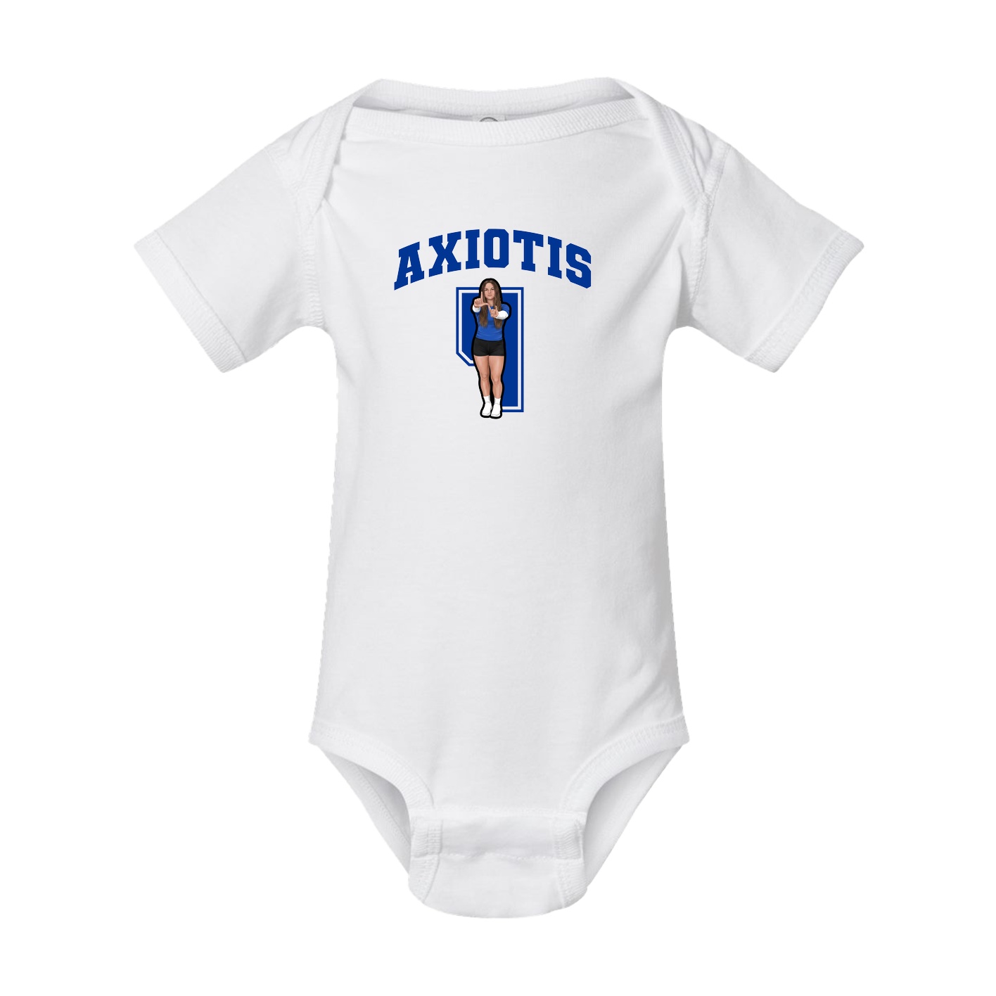 Baby Onesie — Number in White