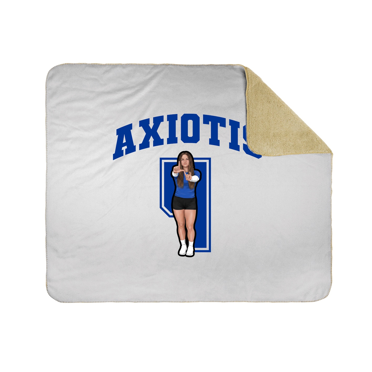 Throw Blanket — Number in White