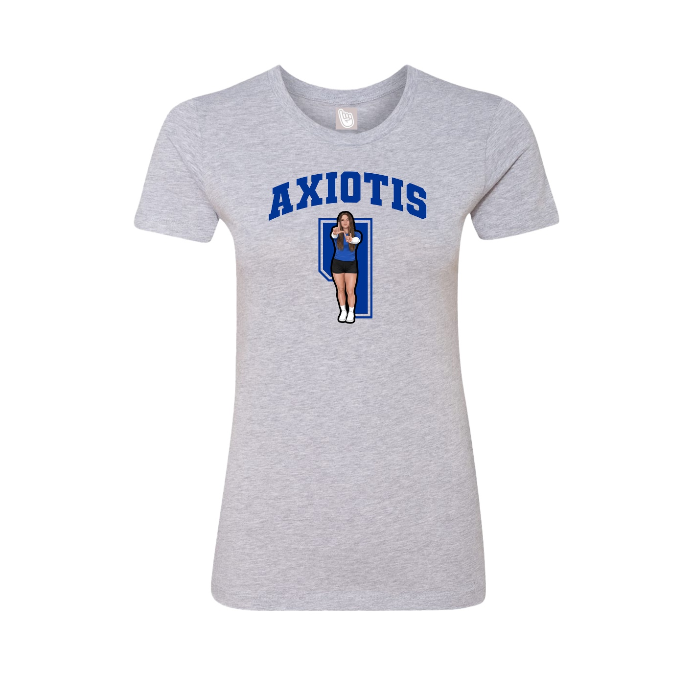 Fitted Women's Tee — Number in Grey
