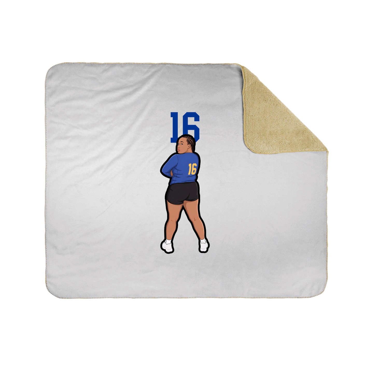 Throw Blanket — Number Top in White