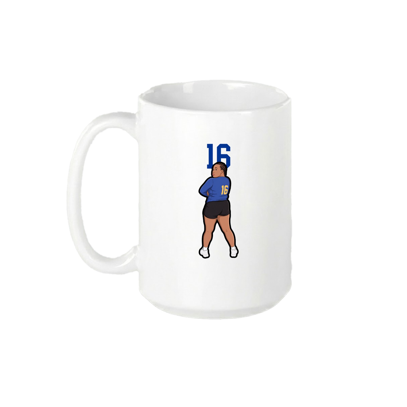 15oz Coffee Mug — Number Top in White