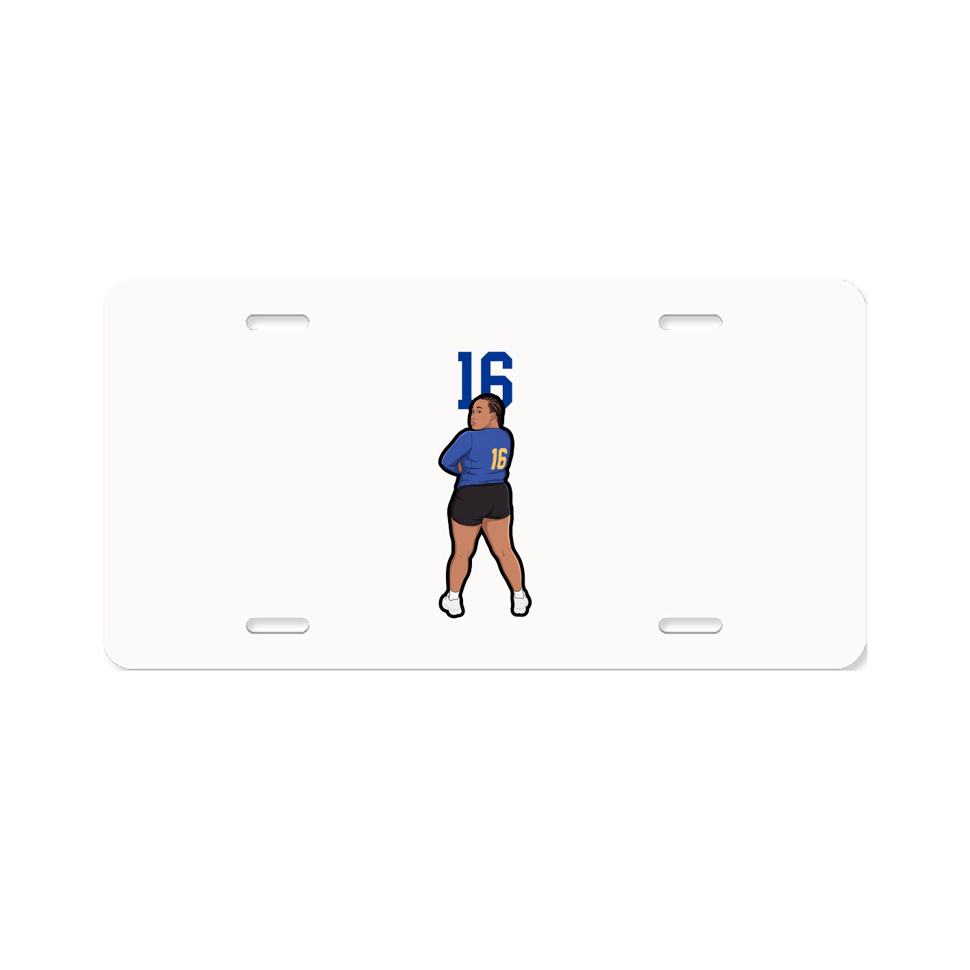 License Plate — Number Top in Classic