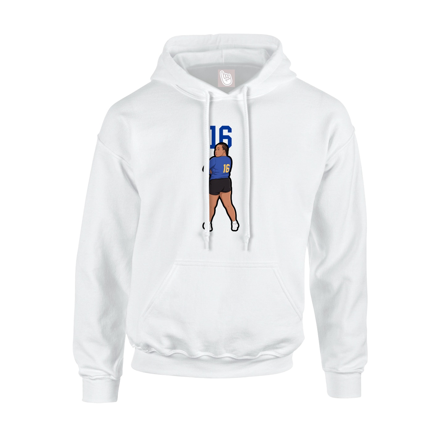 Hoodie — Number Top in White