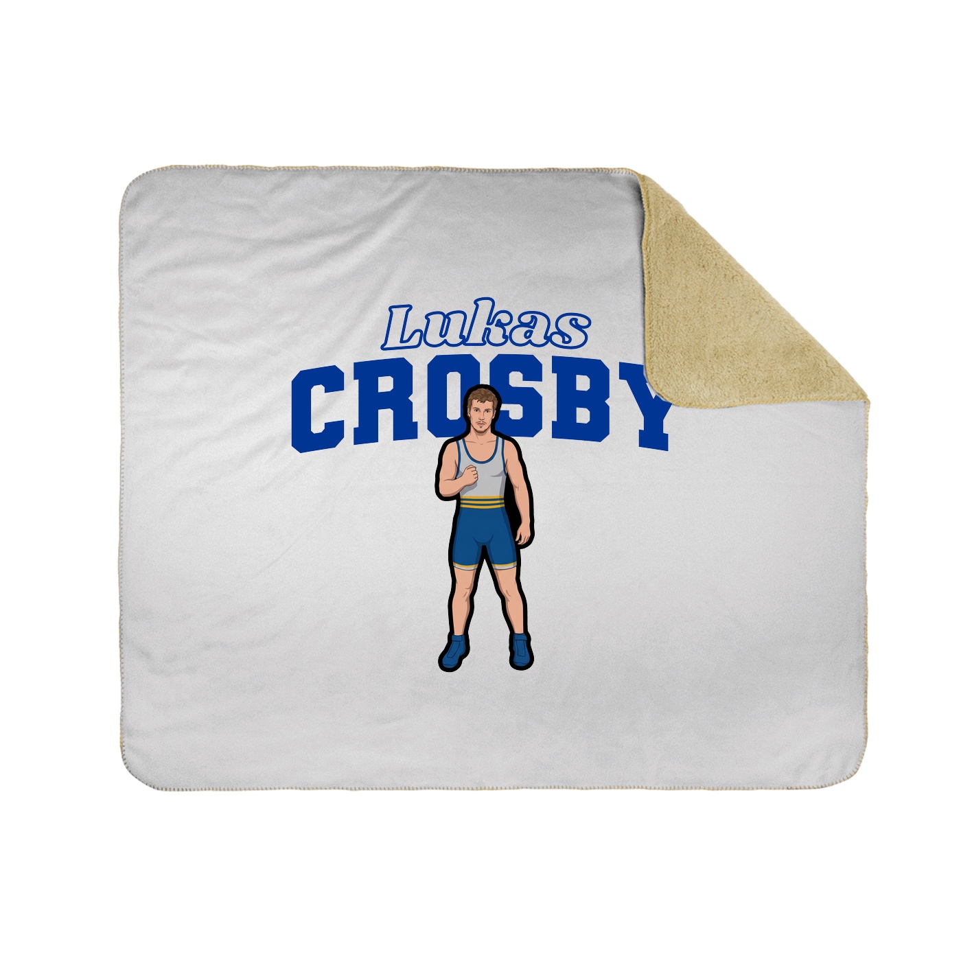 Throw Blanket — Name Arch in White
