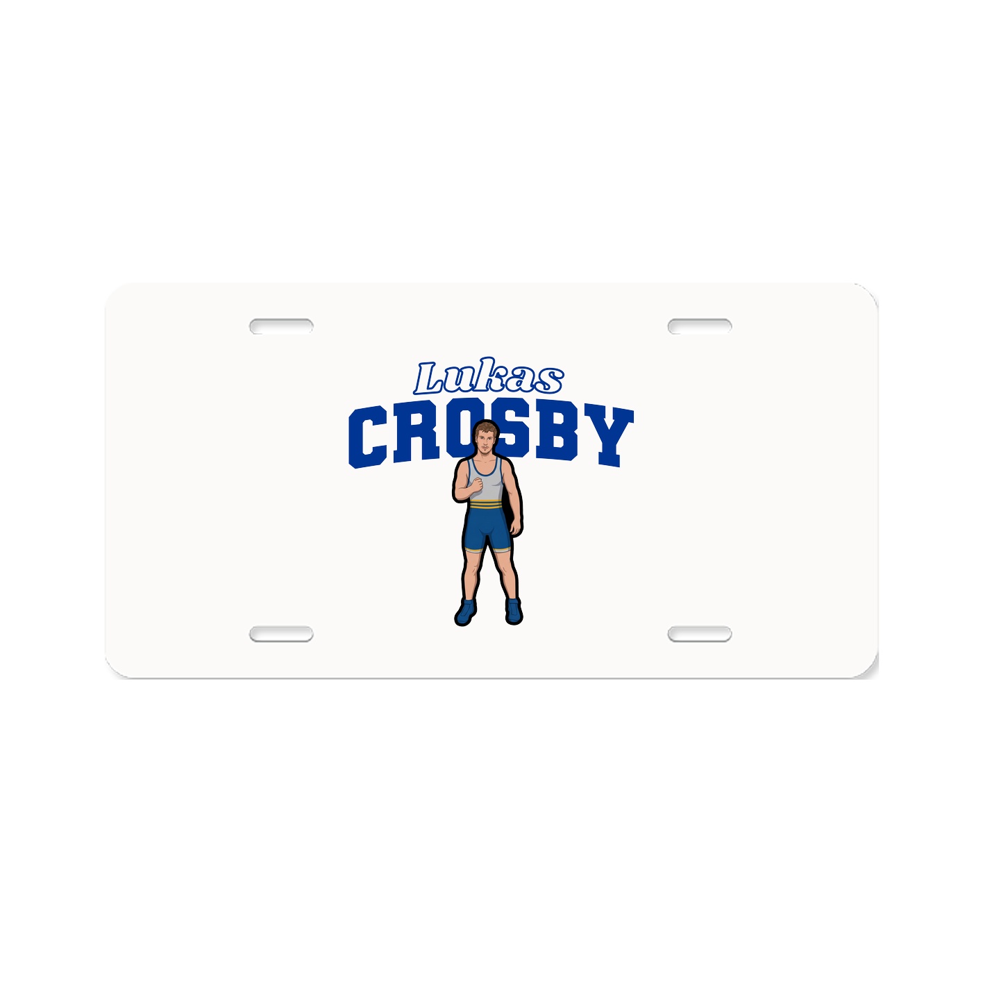 License Plate — Name Arch in Classic